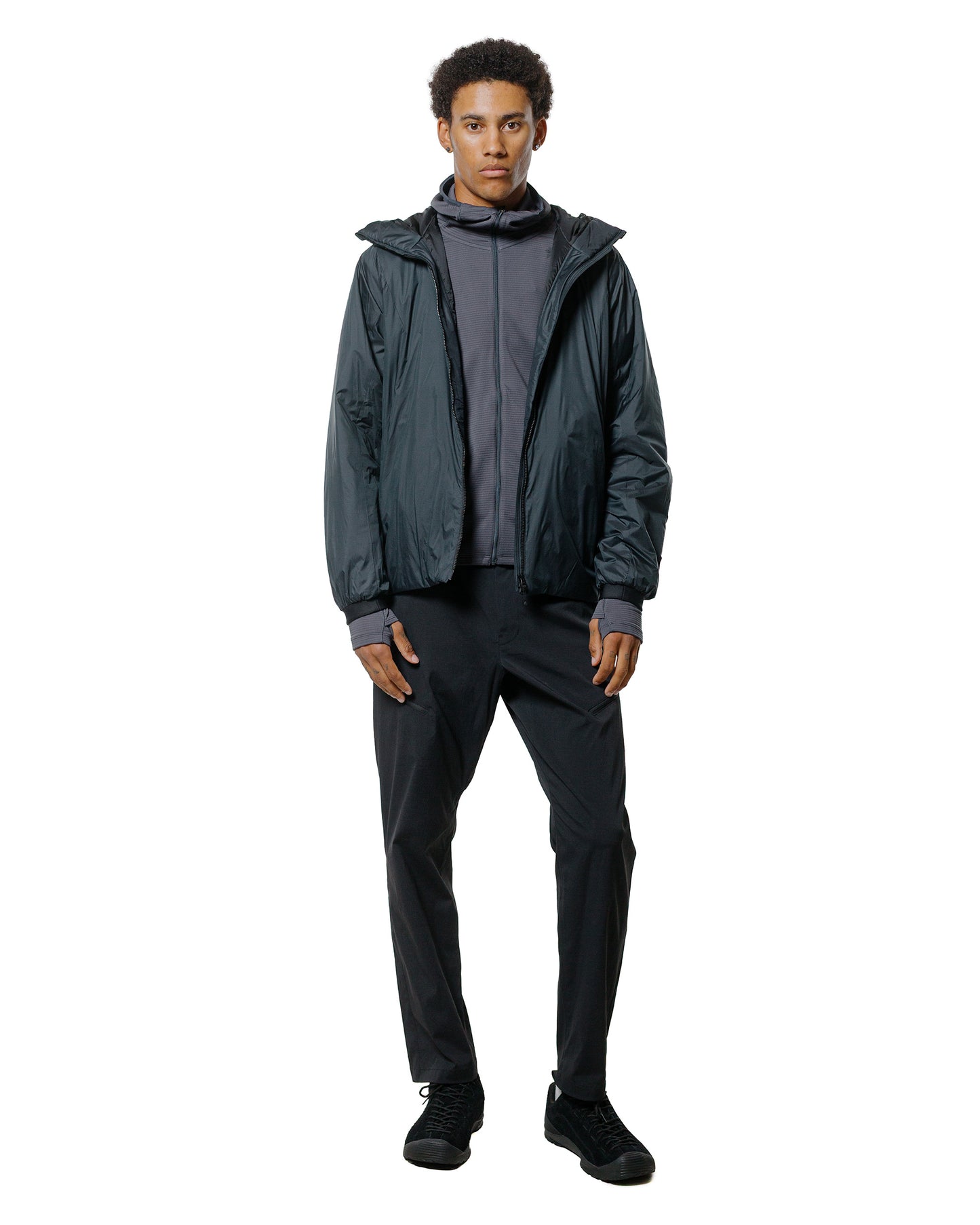 lost & found Goldwin Goldwin Dual Layered L/S Hoodie Cloud Grey