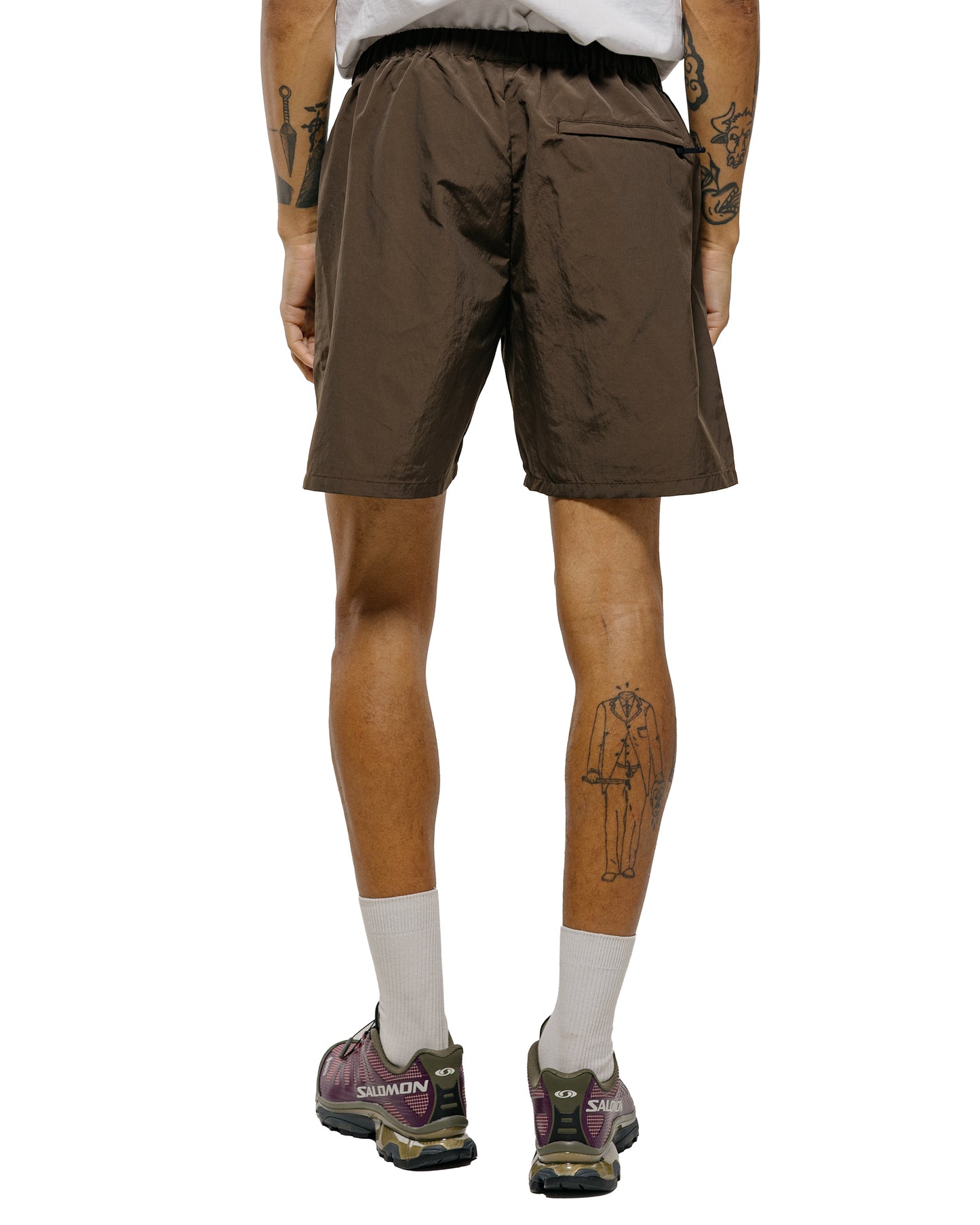 lost & found Goldwin Goldwin Nylon Shorts Jet Brown