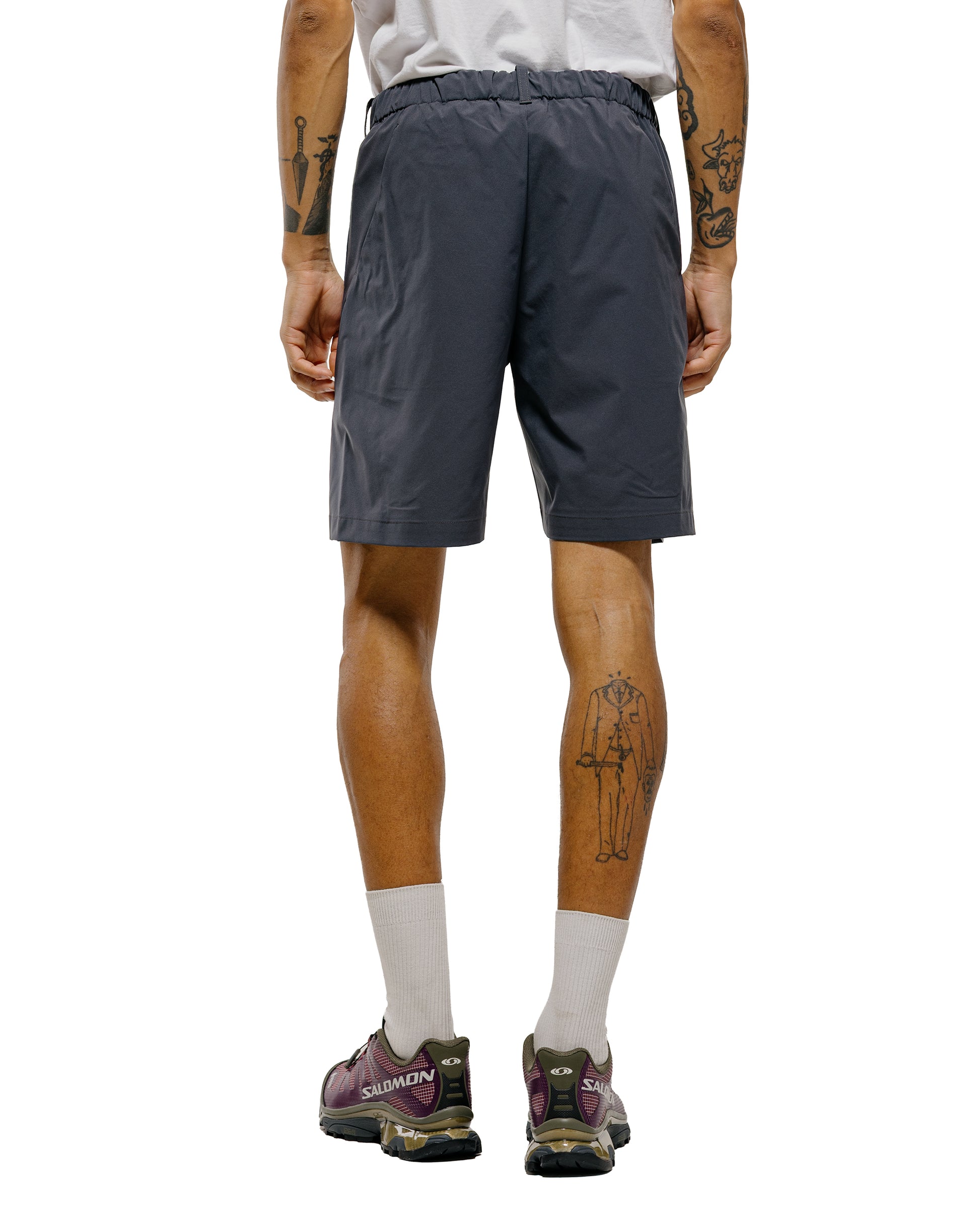 lost & found Goldwin Goldwin One Tuck Light Stretch Shorts Ebony Gray