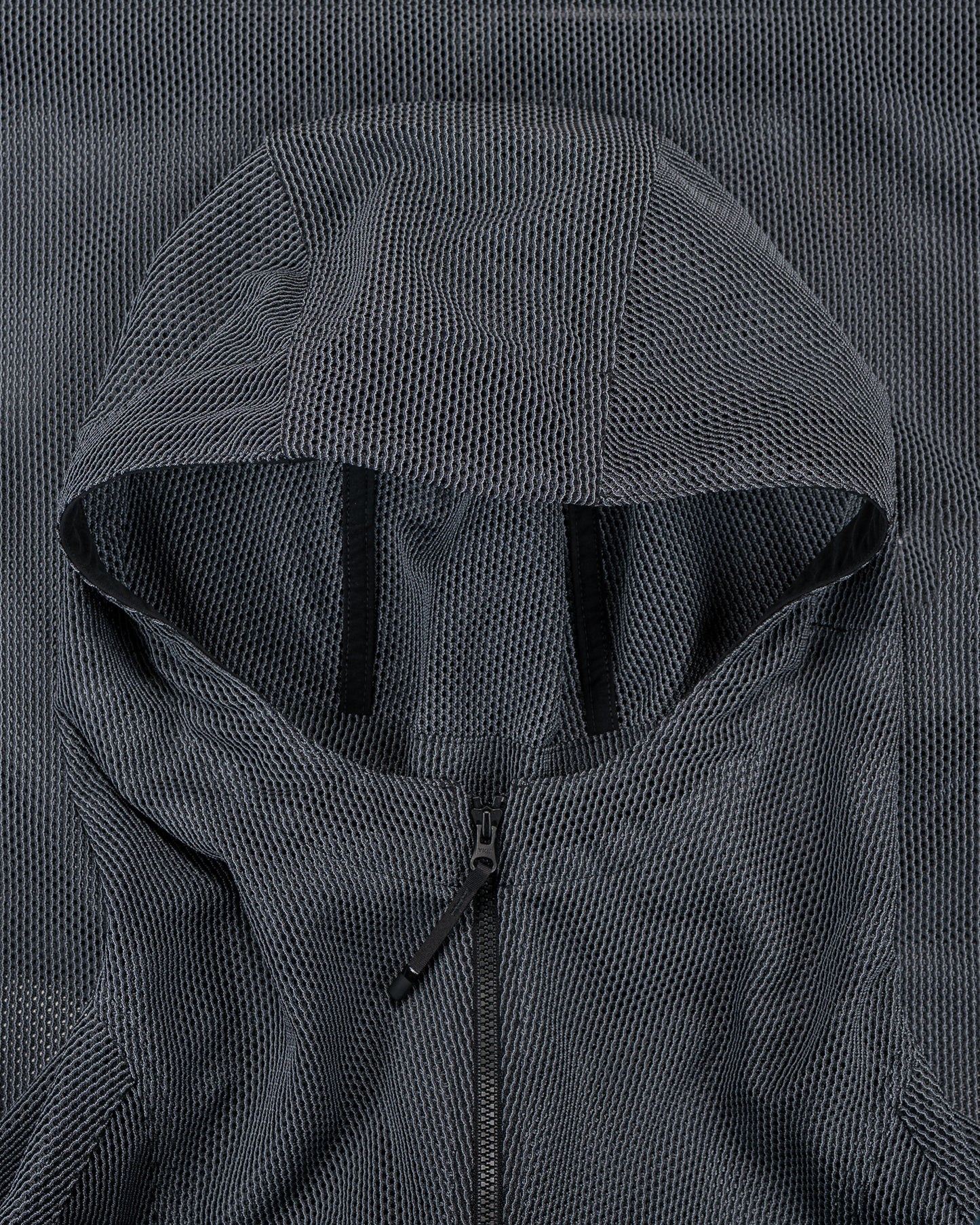 lost & found Goldwin Goldwin Tonalith Mesh Hooded Jacket Black