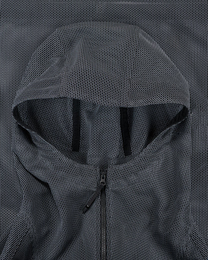 lost & found Goldwin Goldwin Tonalith Mesh Hooded Jacket Black