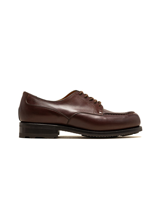 J.M. Weston Golf Derby Dark Brown Boxcalf Leather