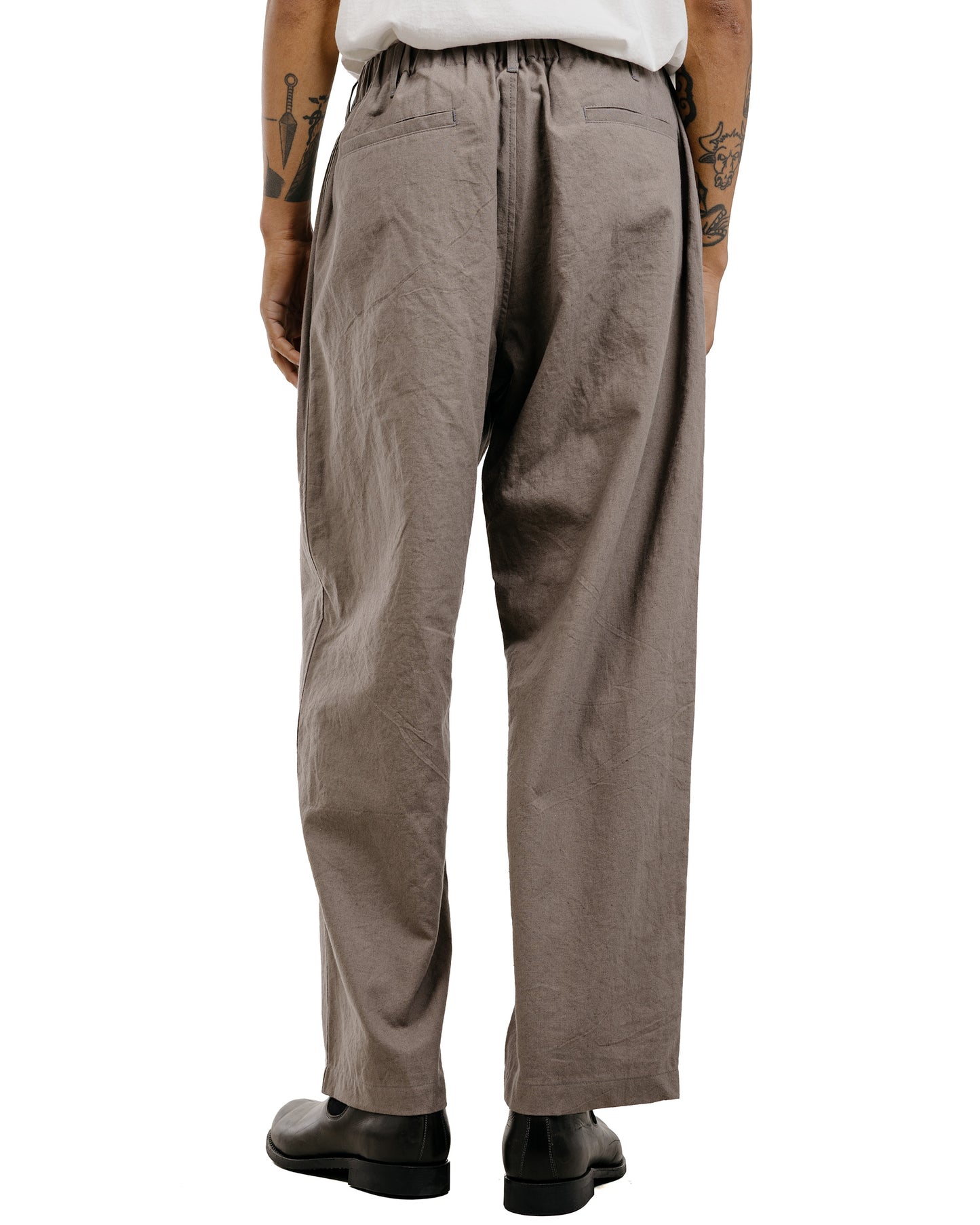 James Coward Carry On Pant Mid Grey Cotton/Linen/Ramie Overdye Canvas