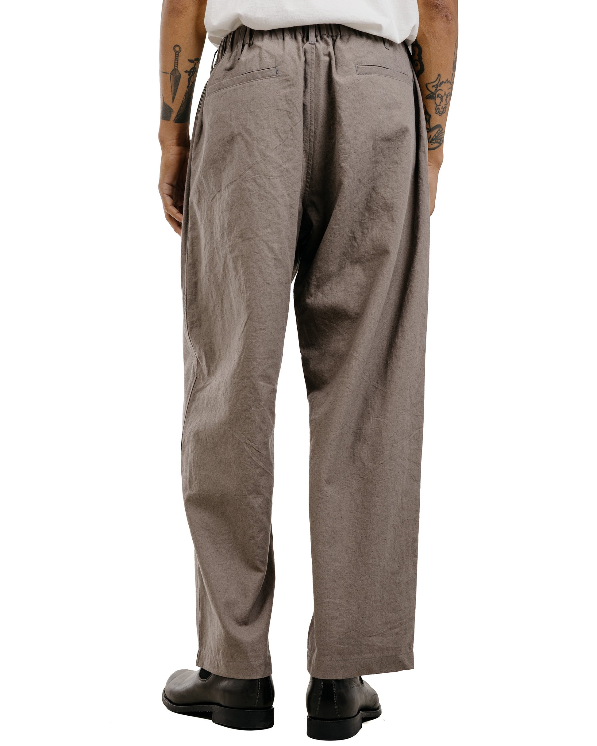 James Coward Carry On Pant Mid Grey Cotton/Linen/Ramie Overdye Canvas