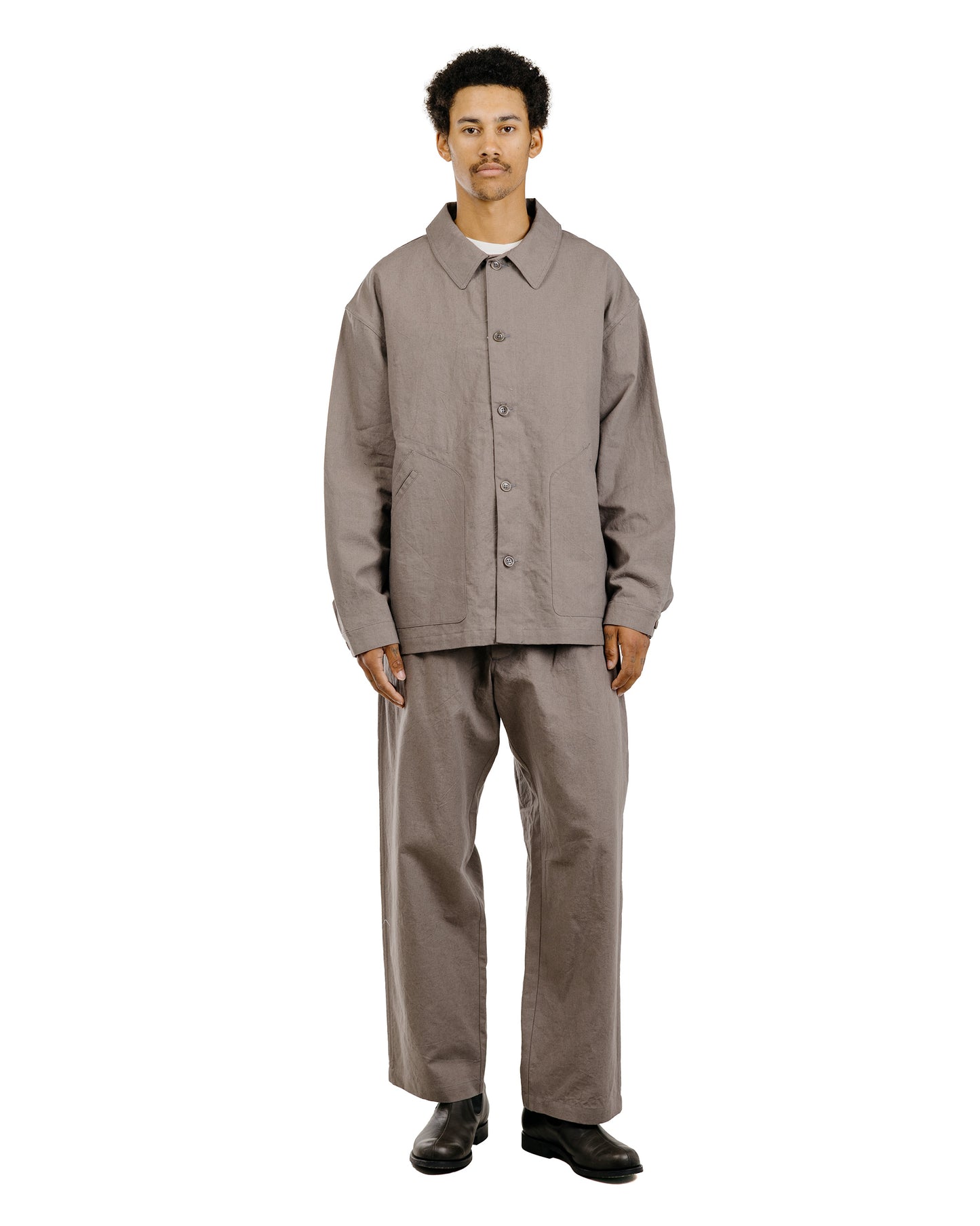 James Coward Carry On Pant Mid Grey Overdyed Canvas