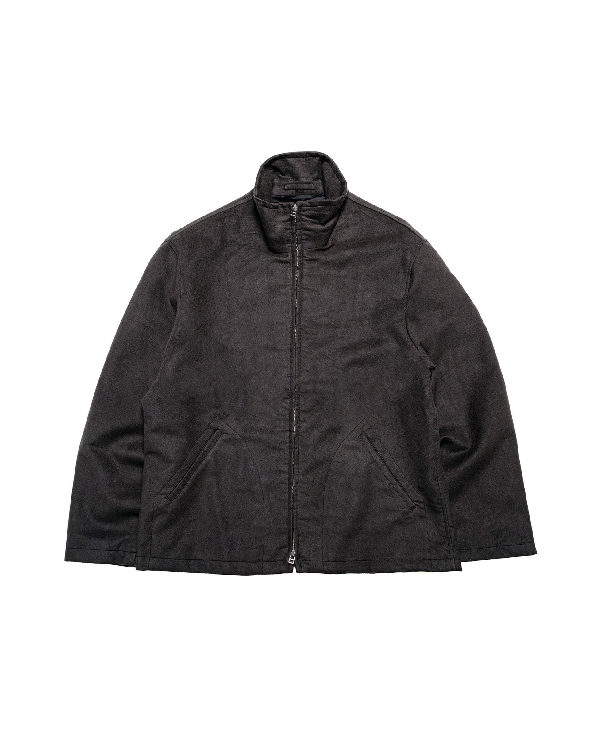James Coward Circuit Jacket Charcoal Cotton Silk Moleskin