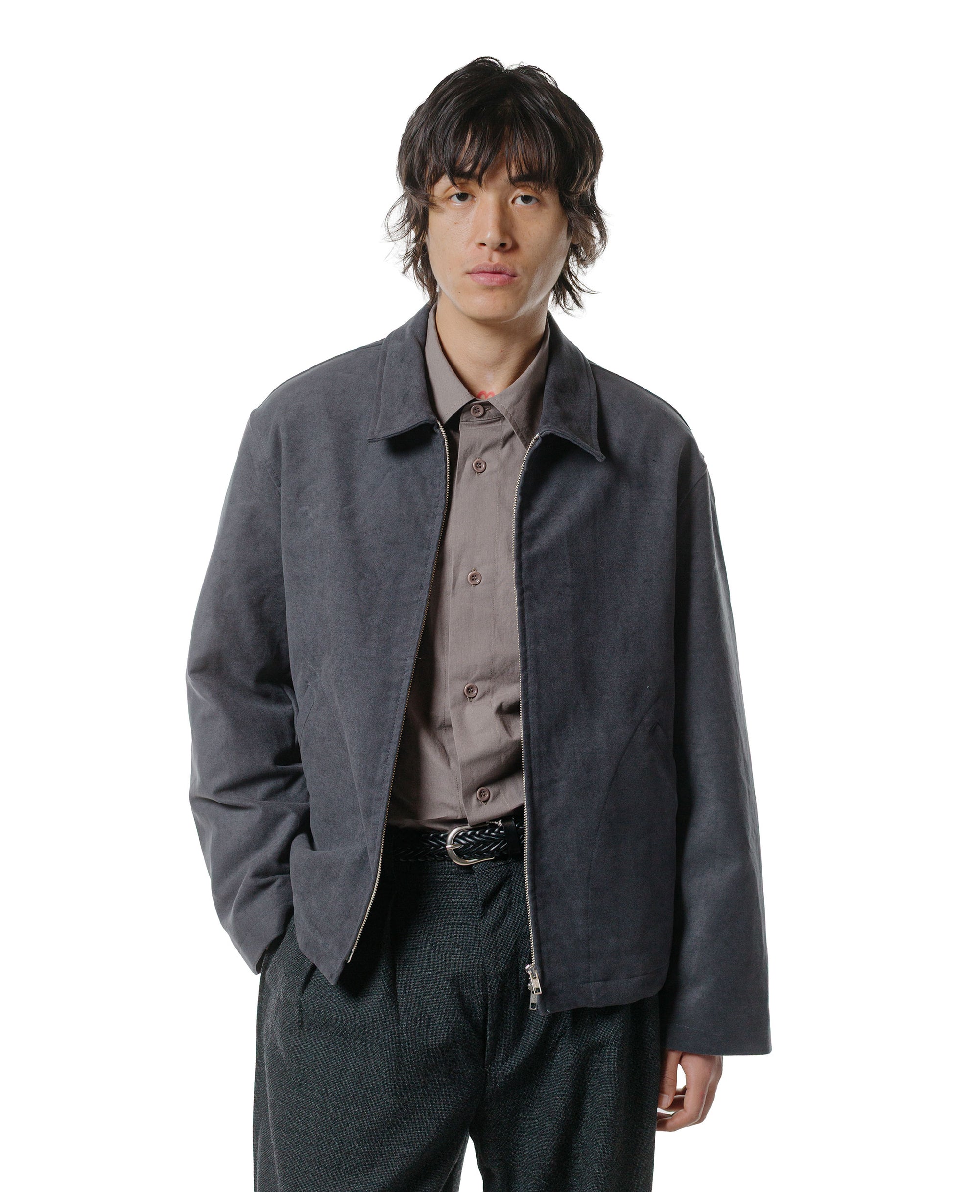 lost & found James Coward James Coward Site Jacket Grey Cotton Moleskin