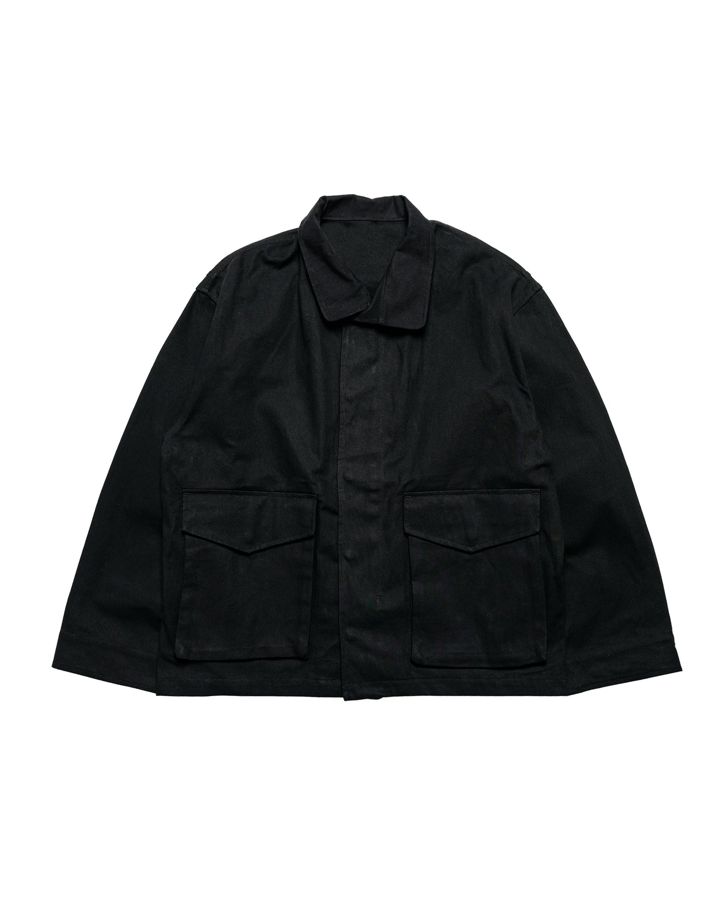 James Coward Six Jacket Black Waxed Cotton Washi Oxford Cloth