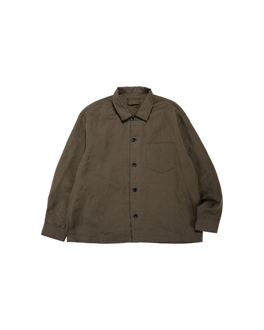 lost & found James Coward James Coward Travail Shirt Coffee Grounds Belgian Linen