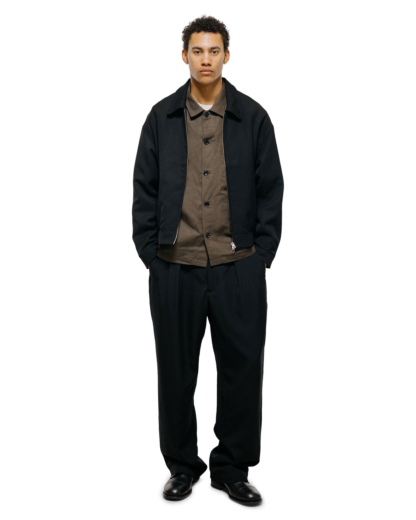 lost & found James Coward James Coward Travail Shirt Coffee Grounds Belgian Linen