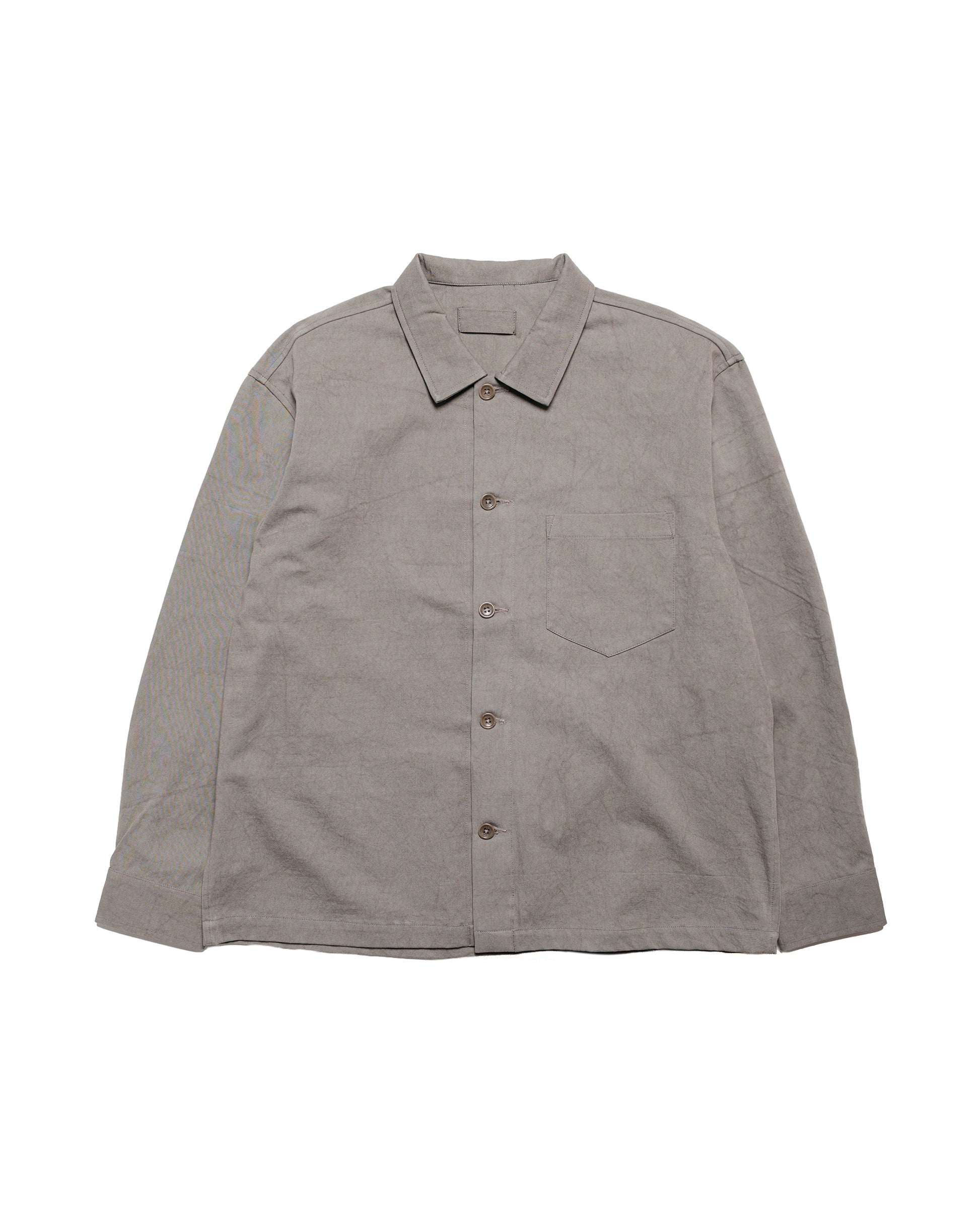 James Coward Travail Shirt Light Grey Satin Drum Cotton