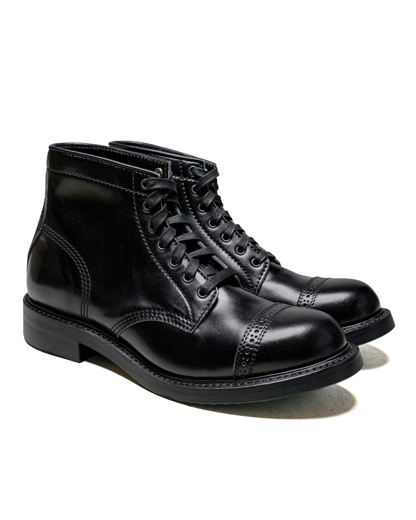 lost & found John Lofgren Bootmaker John Lofgren Bootmaker Combat Boots Shinki Hikaku Shell Cordovan Black Ops