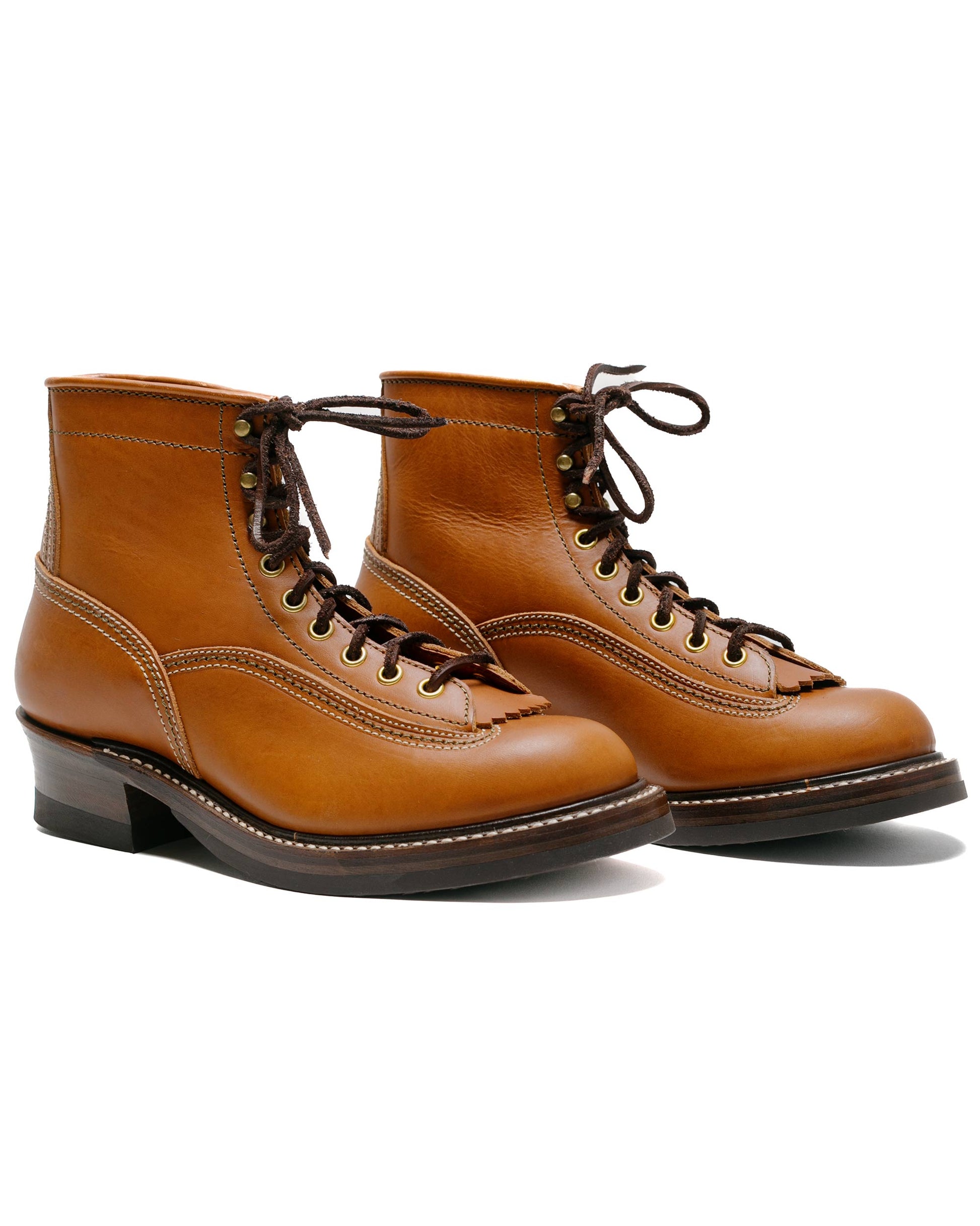 lost & found John Lofgren Bootmaker John Lofgren Bootmaker Donkey Puncher Boots Badalassi Carlo Leather Cognac