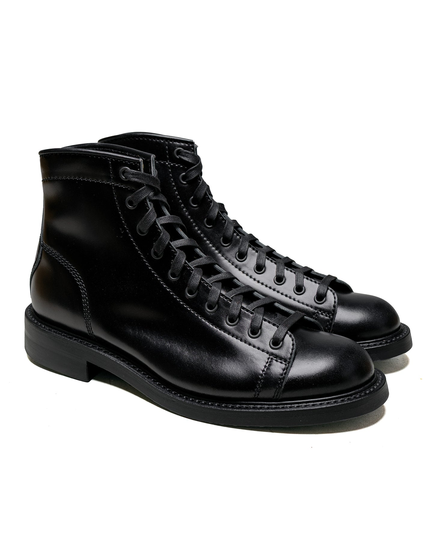 lost & found John Lofgren Bootmaker John Lofgren Bootmaker Monkey Boots Shinki Hikaku Shell Cordovan Black Ops