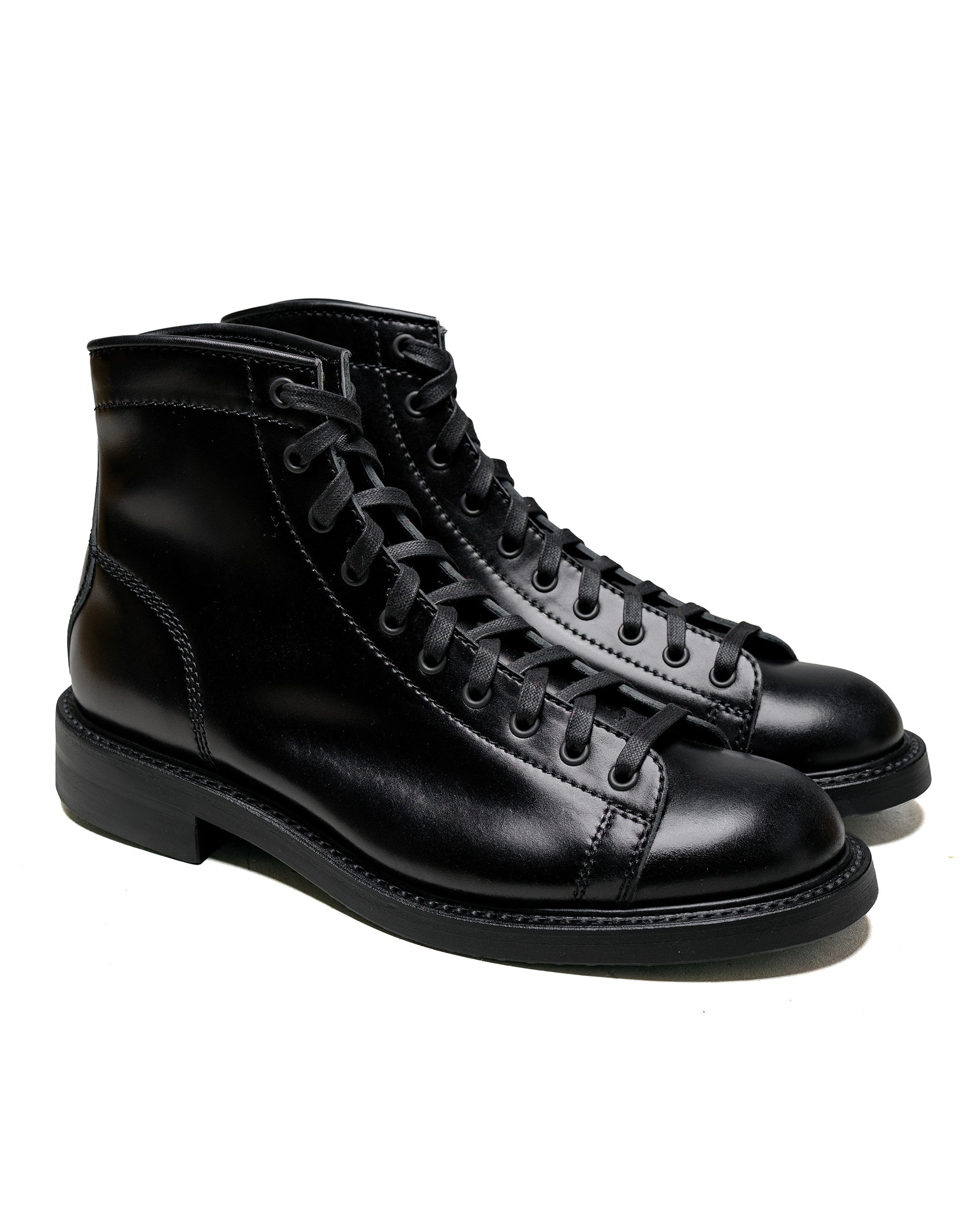 lost & found John Lofgren Bootmaker John Lofgren Bootmaker Monkey Boots Shinki Hikaku Shell Cordovan Black Ops
