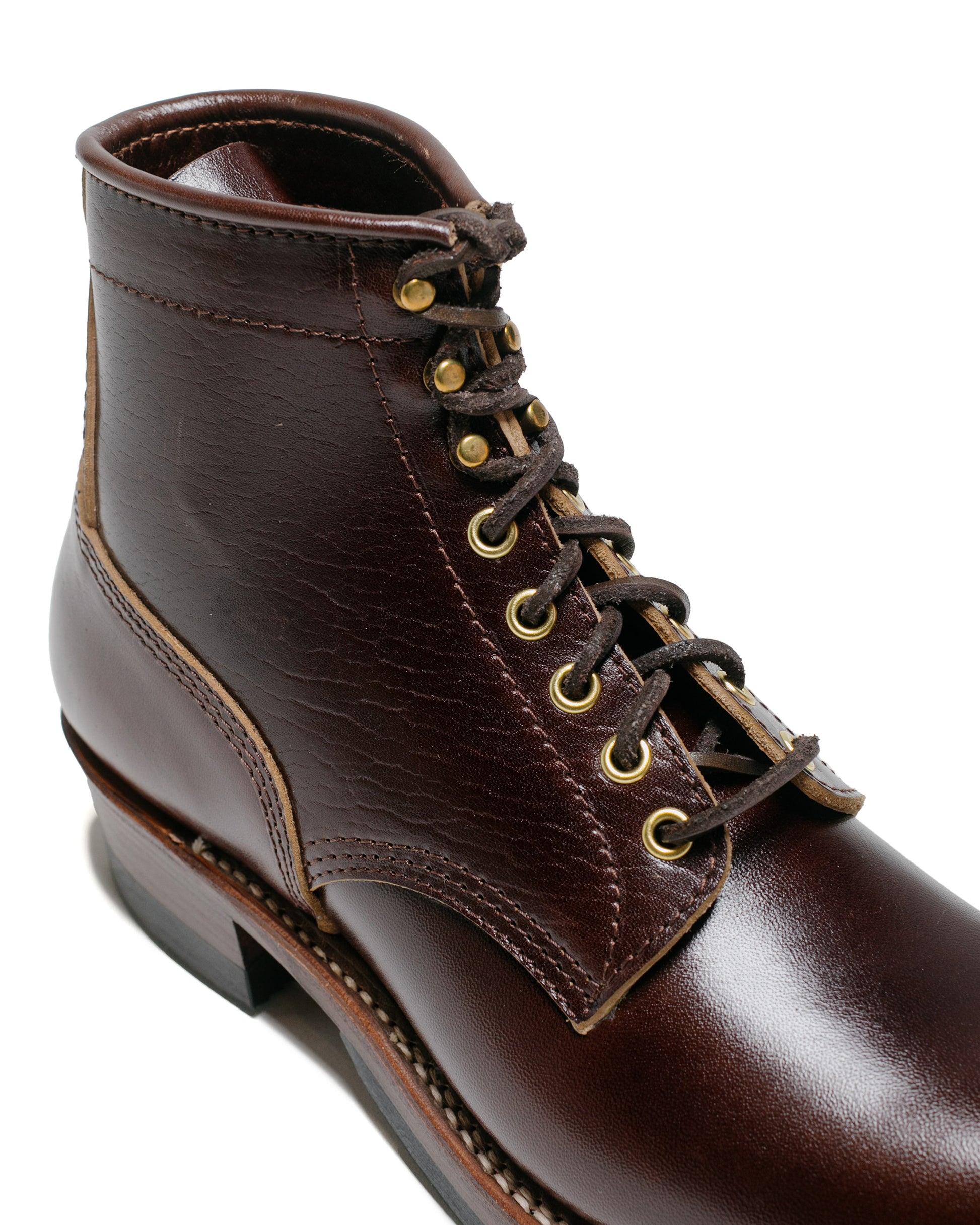 lost & found John Lofgren Bootmaker John Lofgren Bootmaker Steel Gang Boots Shinki Hikaku Horsebutt Dark Brown