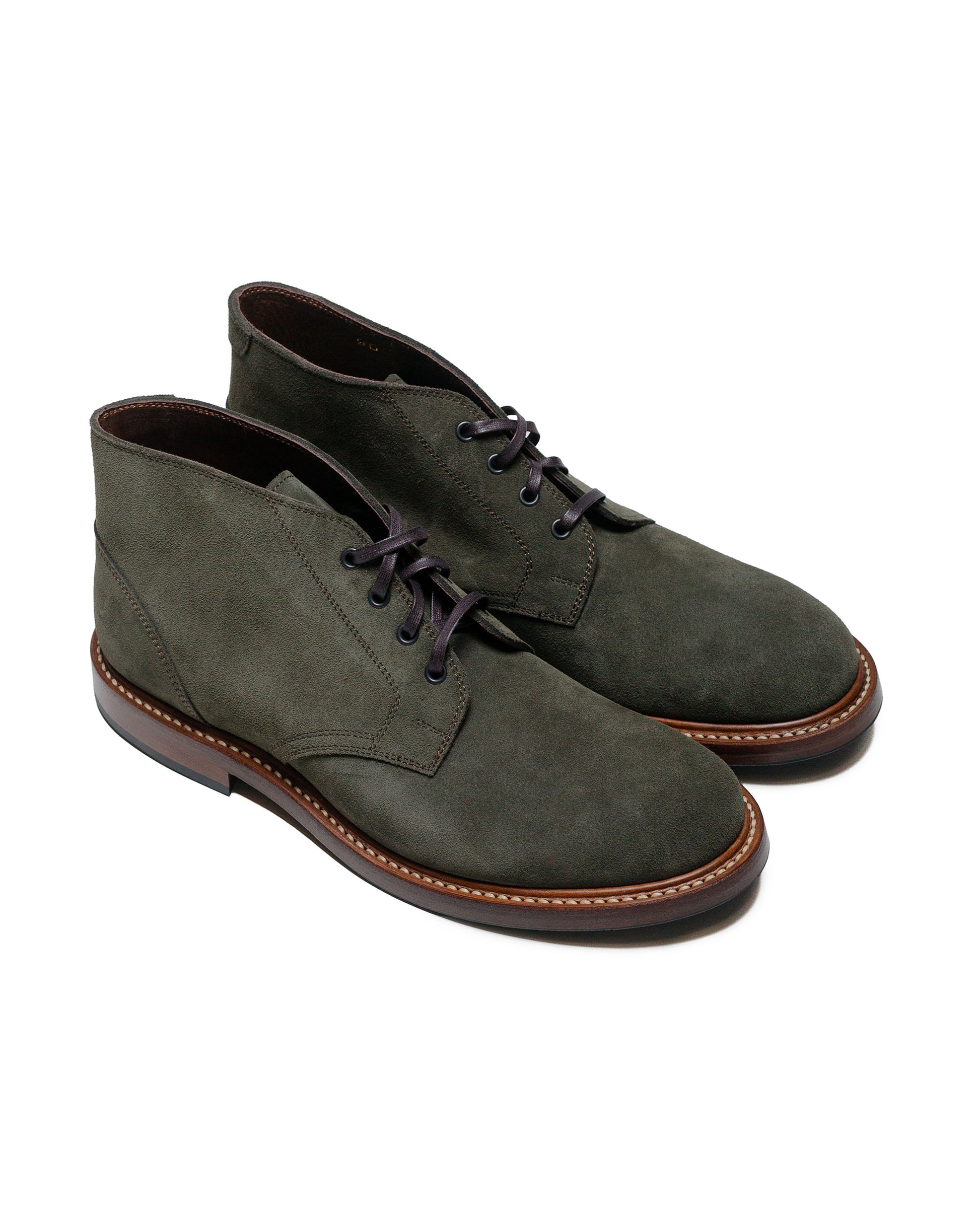 lost & found John Lofgren Bootmaker John Lofgren Bootmaker The Steadfast Chukka Boots Japanese Suede Olive