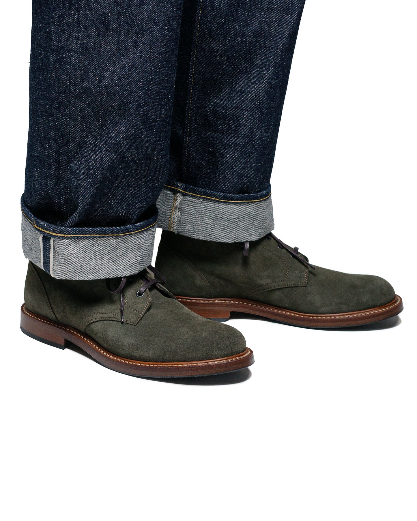 lost & found John Lofgren Bootmaker John Lofgren Bootmaker The Steadfast Chukka Boots Japanese Suede Olive