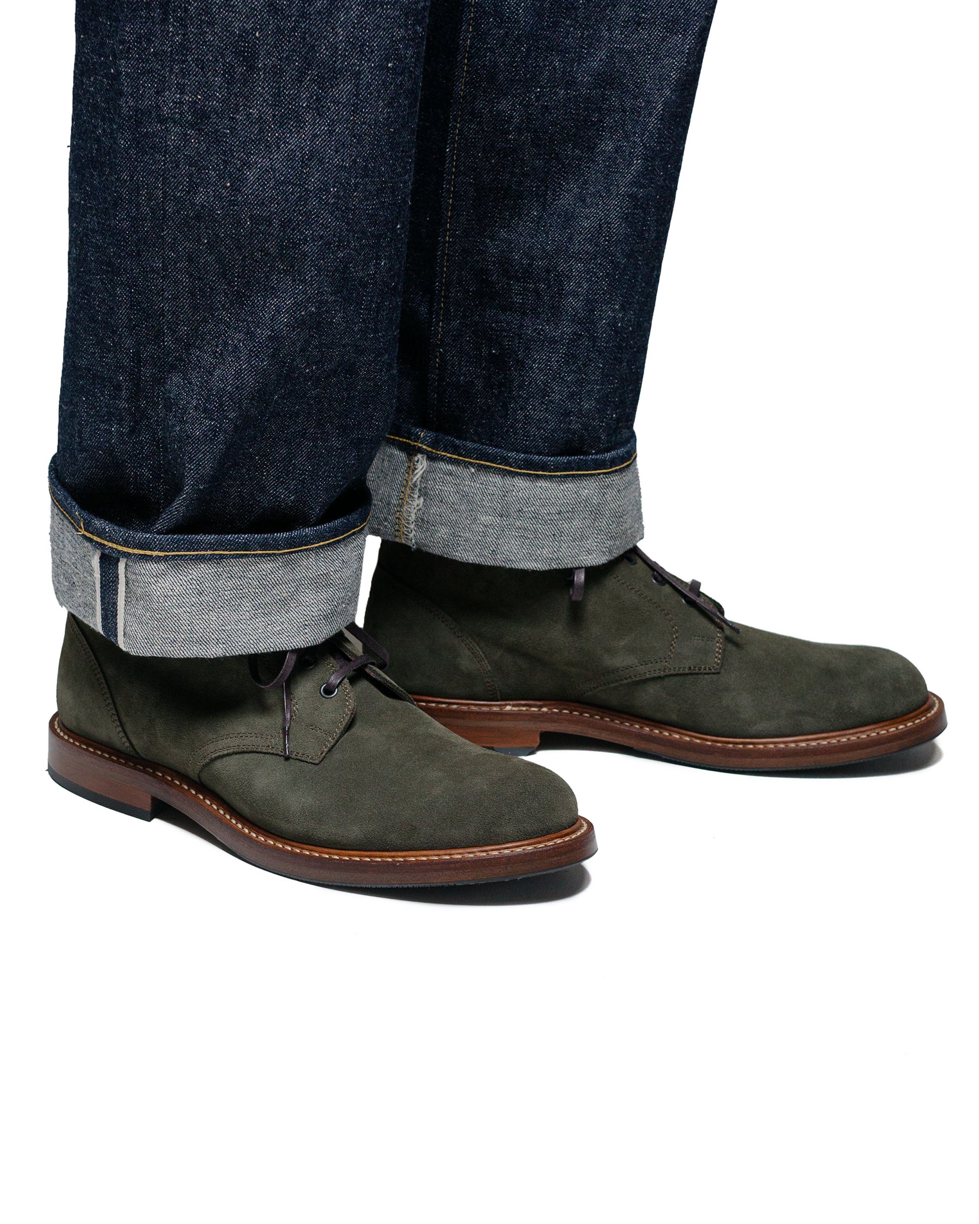 lost & found John Lofgren Bootmaker John Lofgren Bootmaker The Steadfast Chukka Boots Japanese Suede Olive