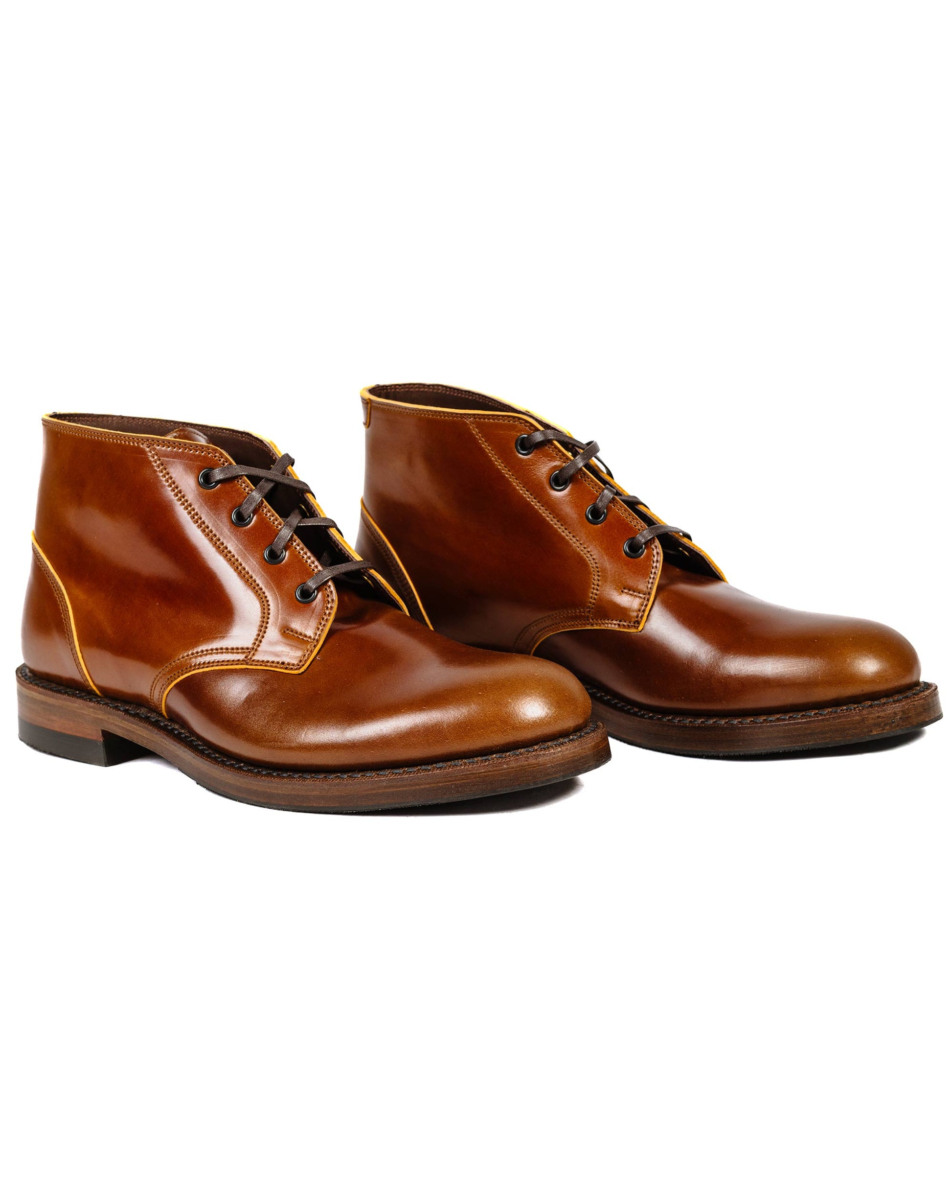 lost & found John Lofgren Bootmaker John Lofgren Bootmaker The Steadfast Chukka Boots Shinki Hikaku Shell Cordovan Cognac
