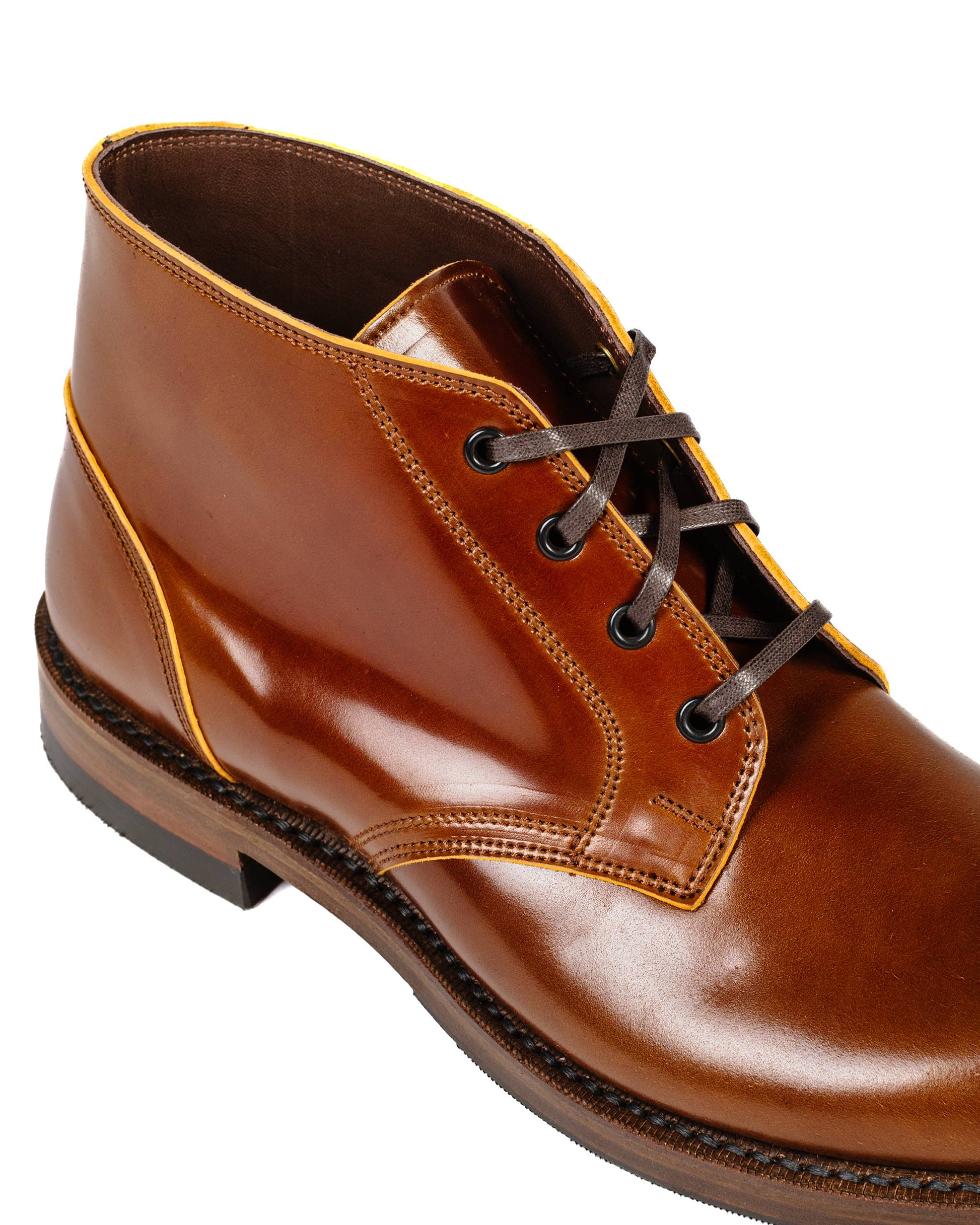 lost & found John Lofgren Bootmaker John Lofgren Bootmaker The Steadfast Chukka Boots Shinki Hikaku Shell Cordovan Cognac