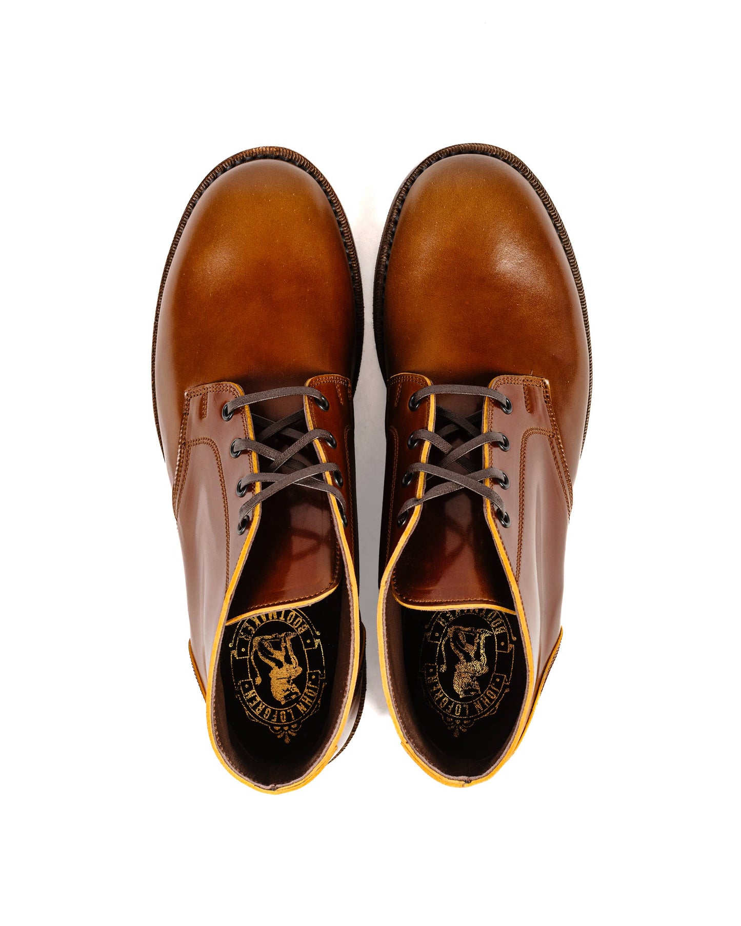 lost & found John Lofgren Bootmaker John Lofgren Bootmaker The Steadfast Chukka Boots Shinki Hikaku Shell Cordovan Cognac