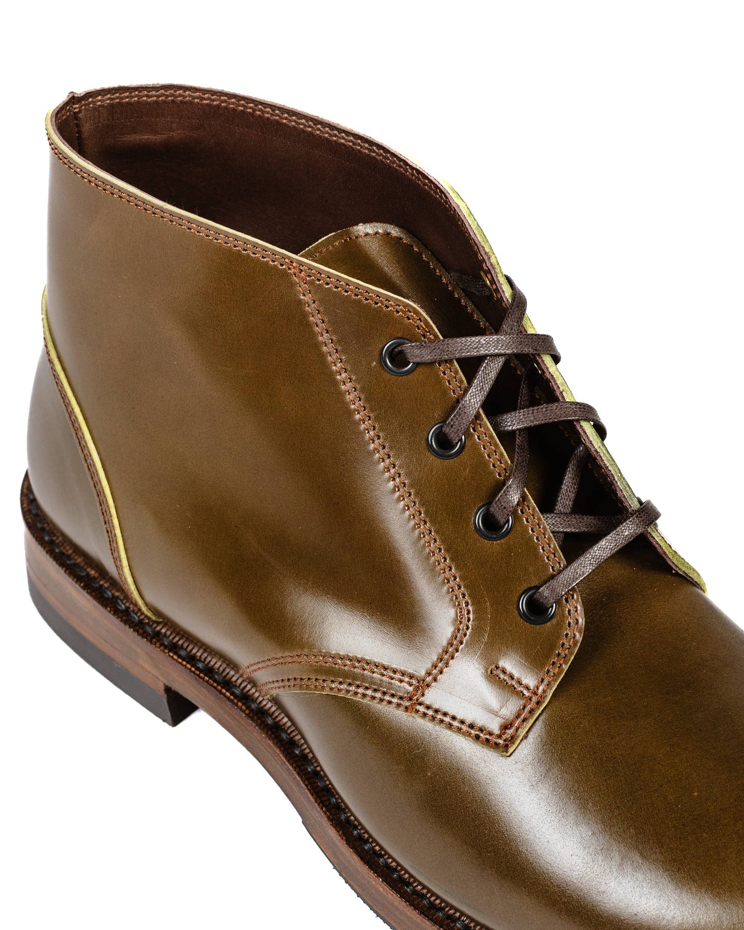 lost & found John Lofgren Bootmaker John Lofgren Bootmaker The Steadfast Chukka Boots Shinki Hikaku Shell Cordovan Olive