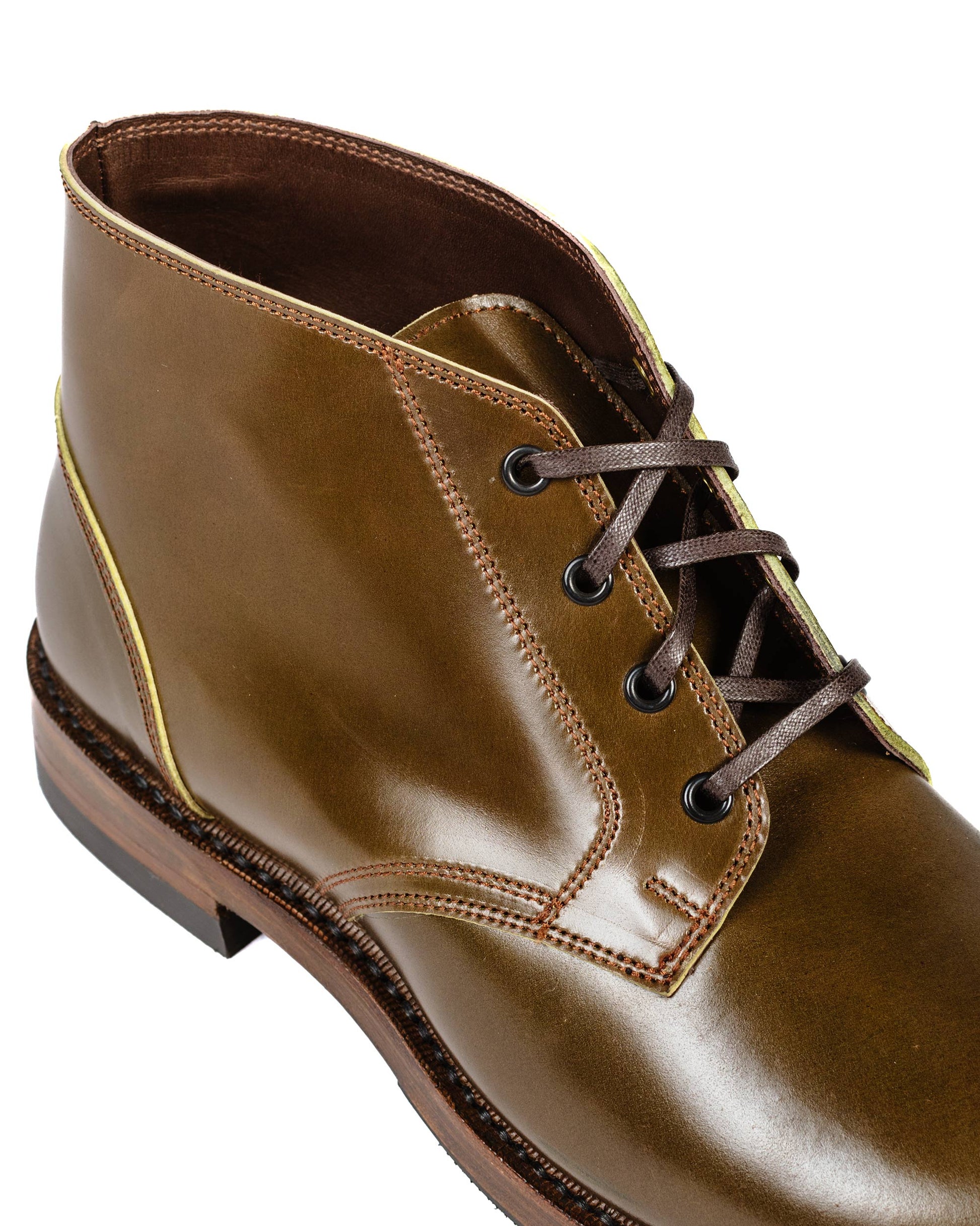 lost & found John Lofgren Bootmaker John Lofgren Bootmaker The Steadfast Chukka Boots Shinki Hikaku Shell Cordovan Olive