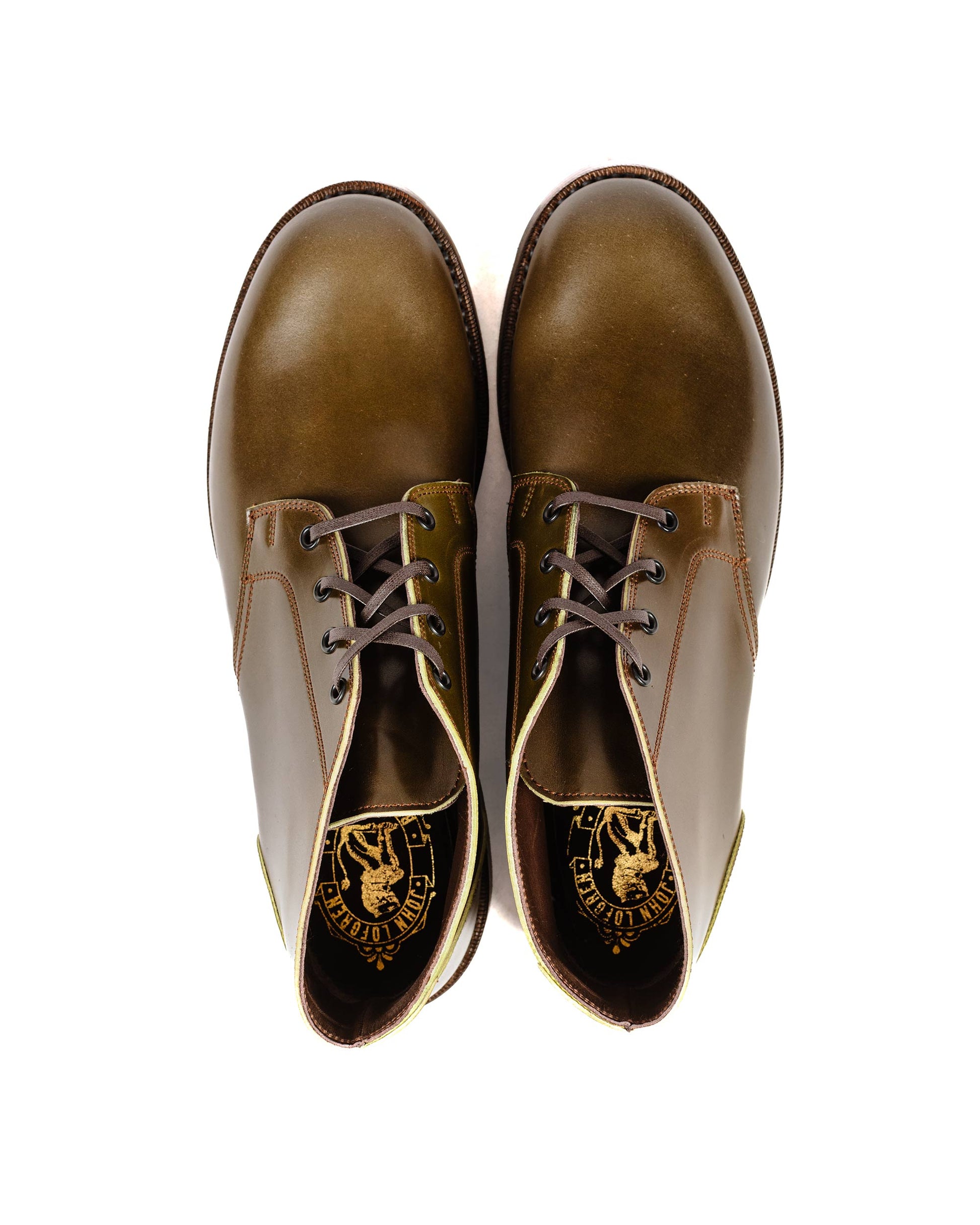 lost & found John Lofgren Bootmaker John Lofgren Bootmaker The Steadfast Chukka Boots Shinki Hikaku Shell Cordovan Olive