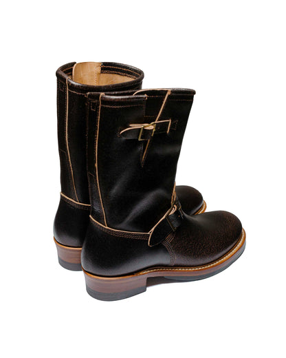 lost & found John Lofgren Bootmaker John Lofgren Bootmaker Wabash Engineer Boots Horween Waxed Flesh Dark Brown