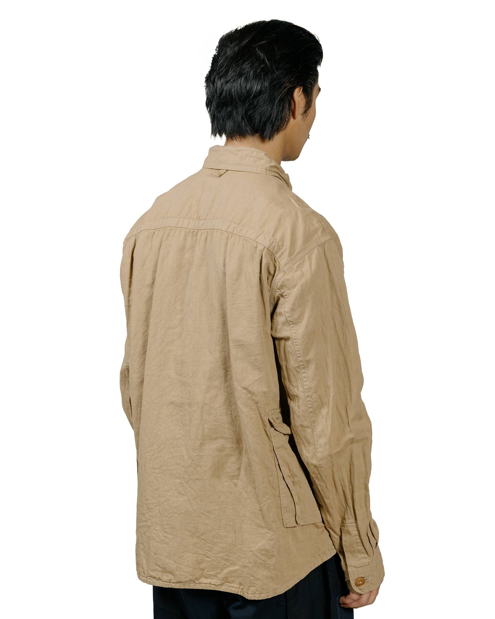 Junya Watanabe MAN Cotton Linen Shirt Beige model back