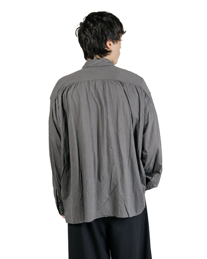KANEMASA PHIL 46G Stripe Artisan Shirt Charcoal Black Dye