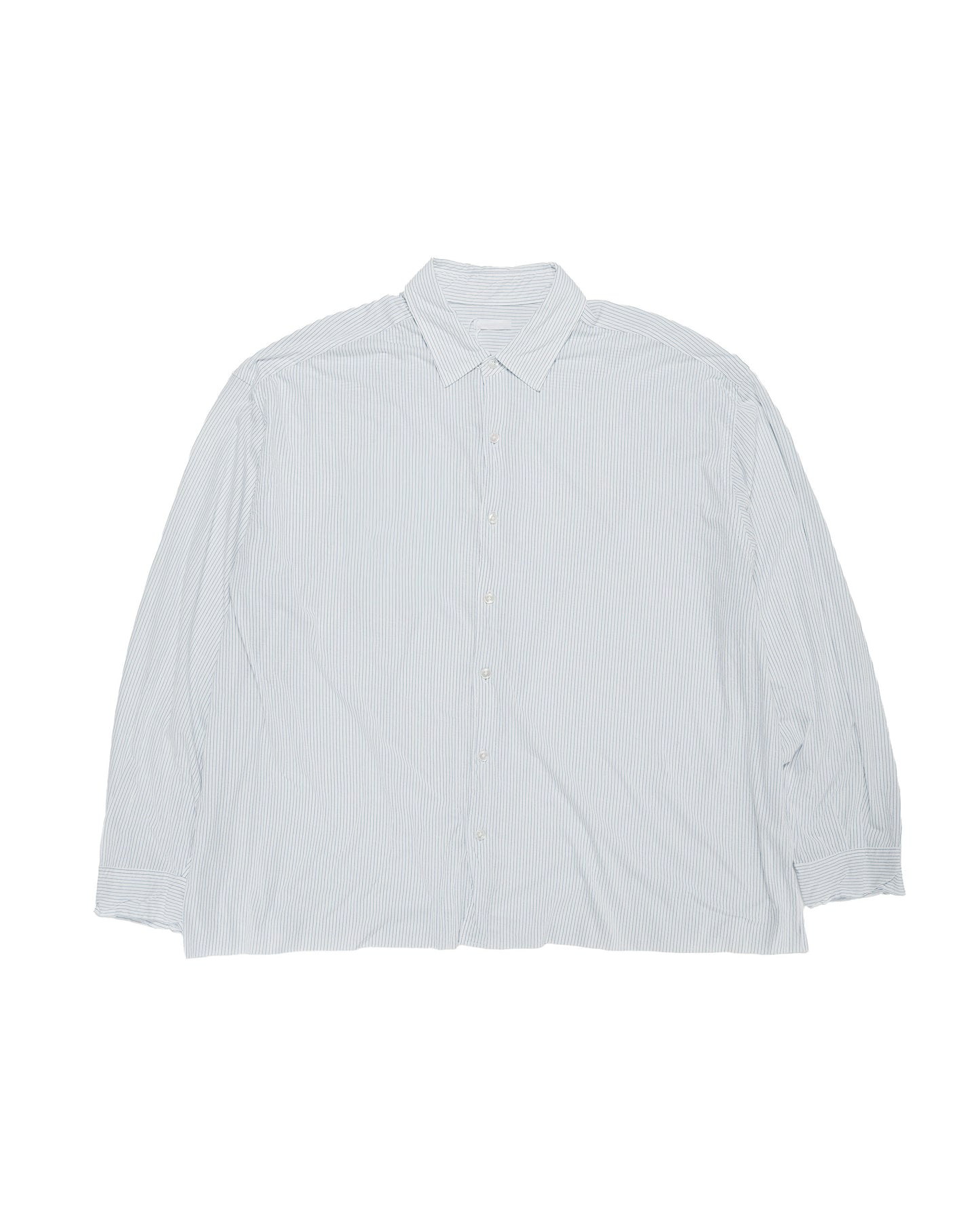 KANEMASA PHIL 46G Stripe Artisan Shirt White Blue Dye