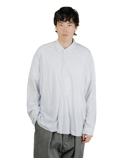 KANEMASA PHIL 46G Stripe Artisan Shirt White Blue Dye