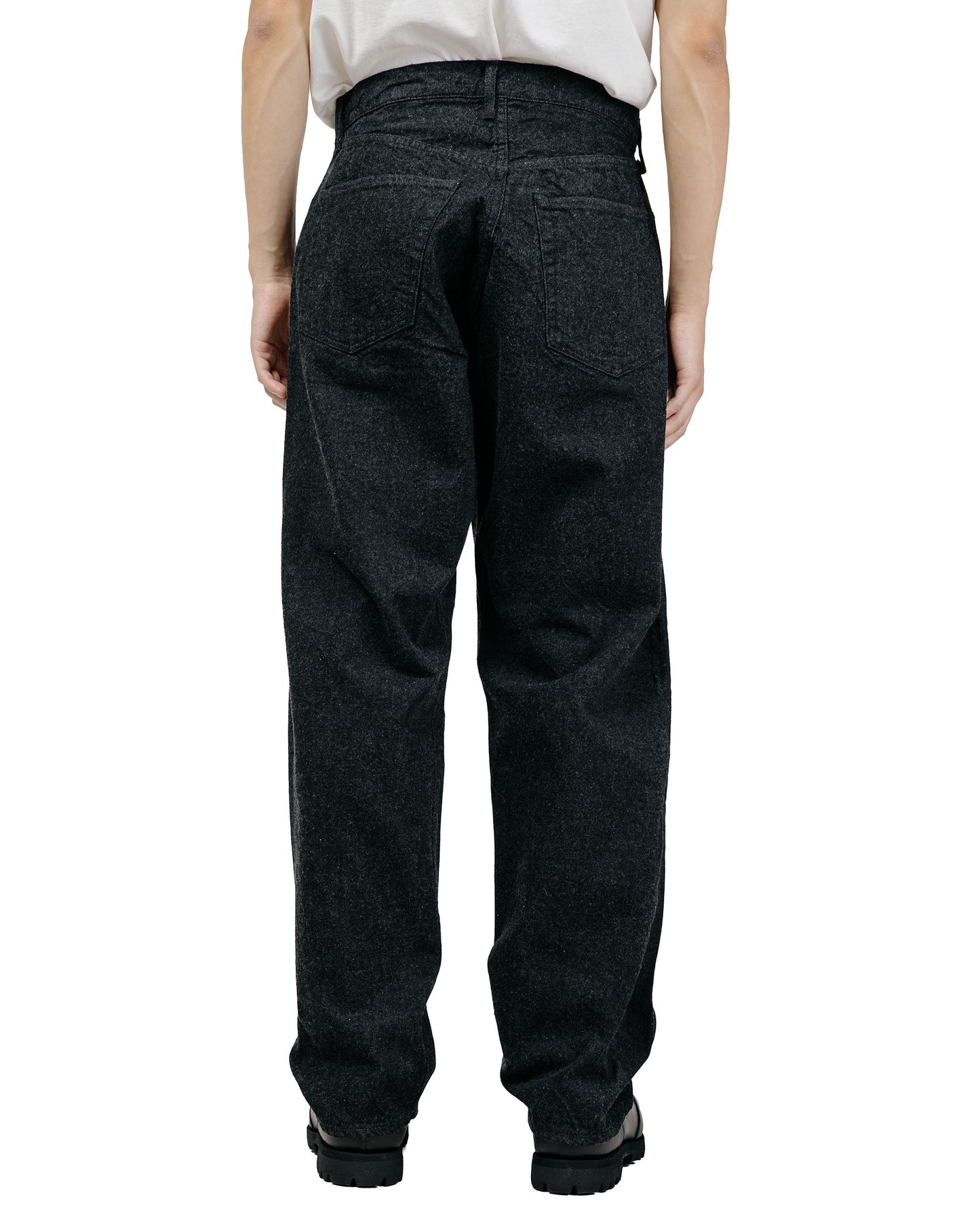 KAPTAIN SUNSHINE 5P Zipper Front Denim Pants Black One Wash