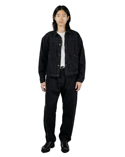 KAPTAIN SUNSHINE 5P Zipper Front Denim Pants Black One Wash