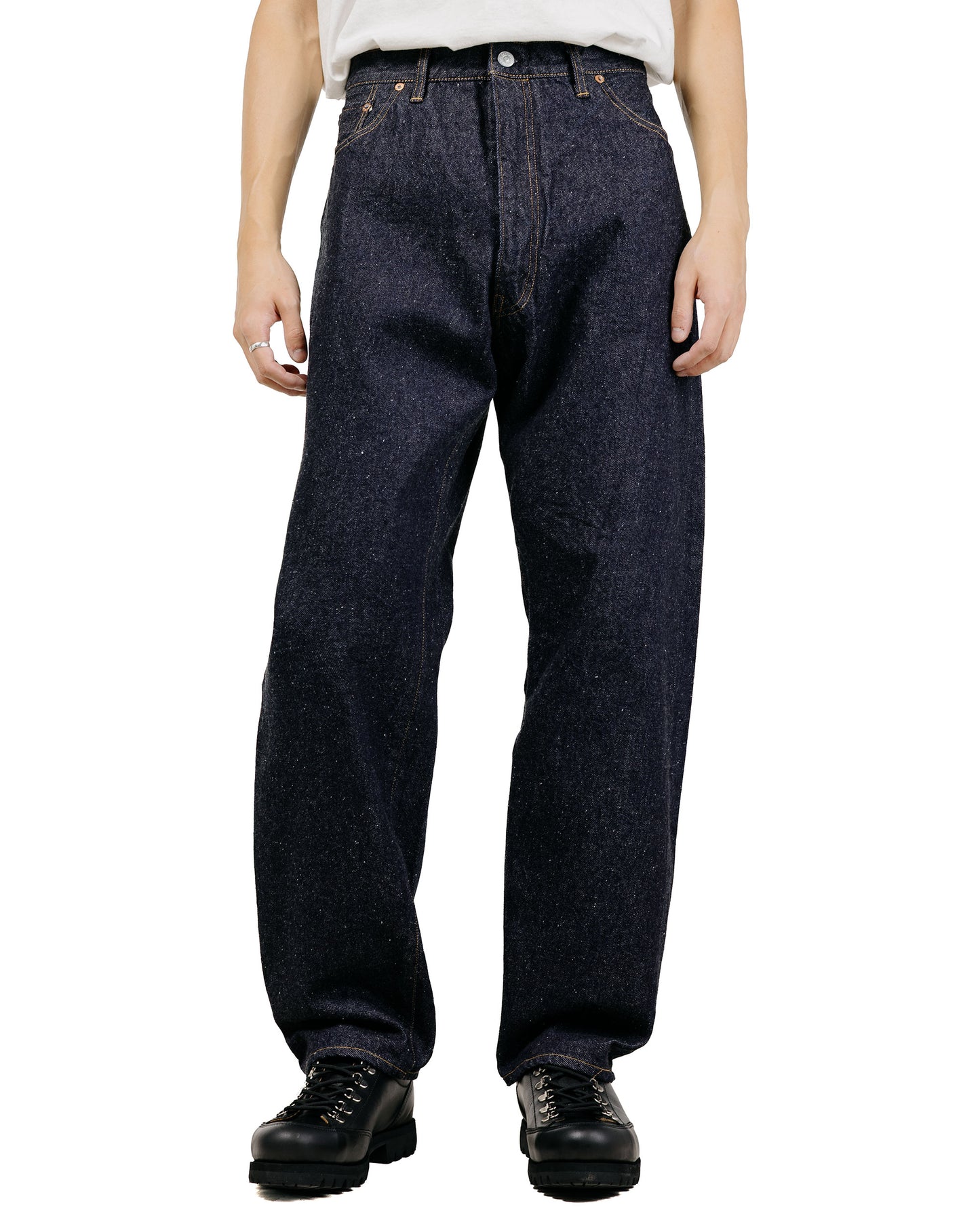 KAPTAIN SUNSHINE 5P Zipper Front Denim Pants Indigo One Wash