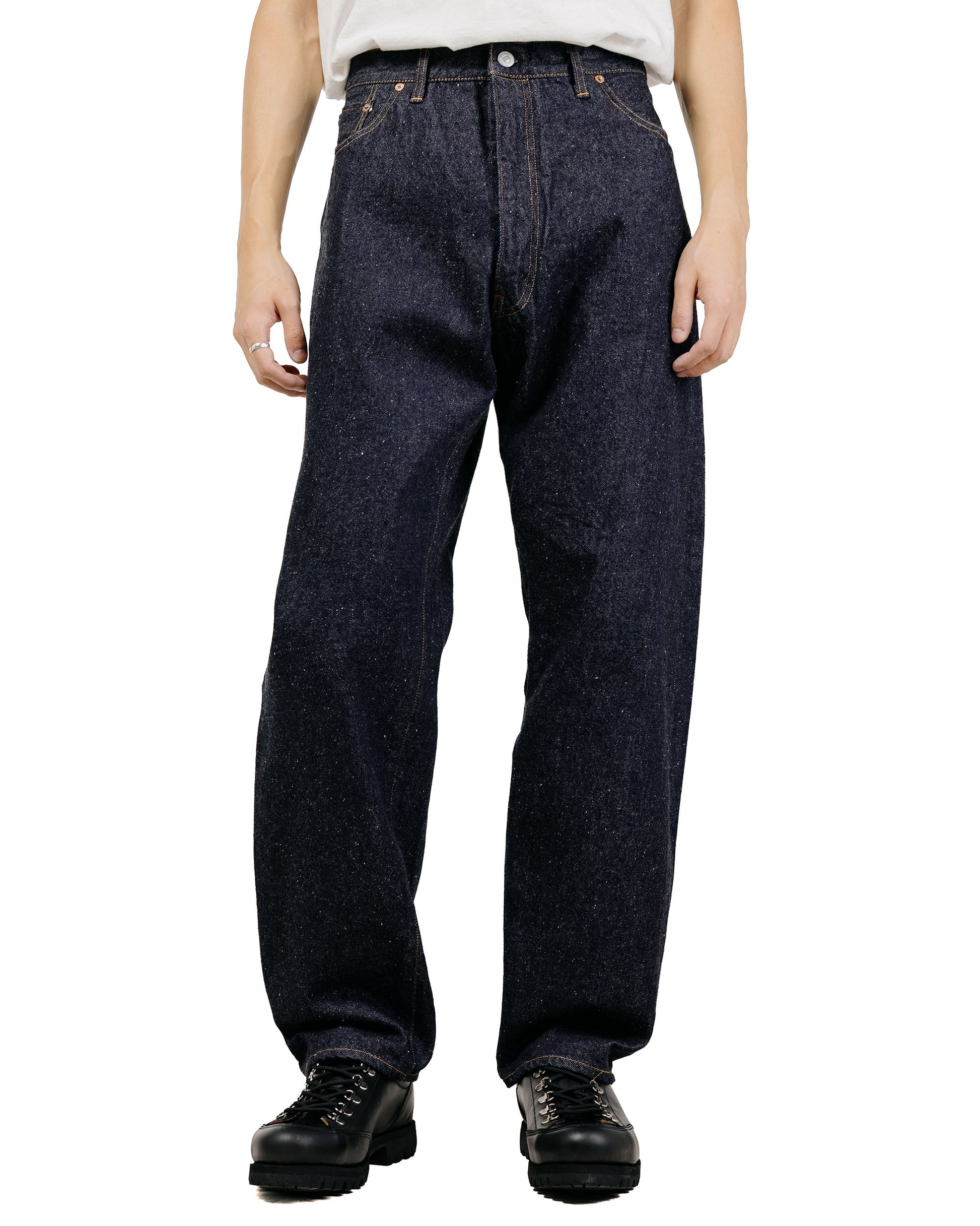 KAPTAIN SUNSHINE 5P Zipper Front Denim Pants Indigo One Wash