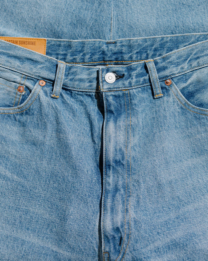 lost & found KAPTAIN SUNSHINE KAPTAIN SUNSHINE 5P Zipper Front Denim Pants Indigo Vintage Wash
