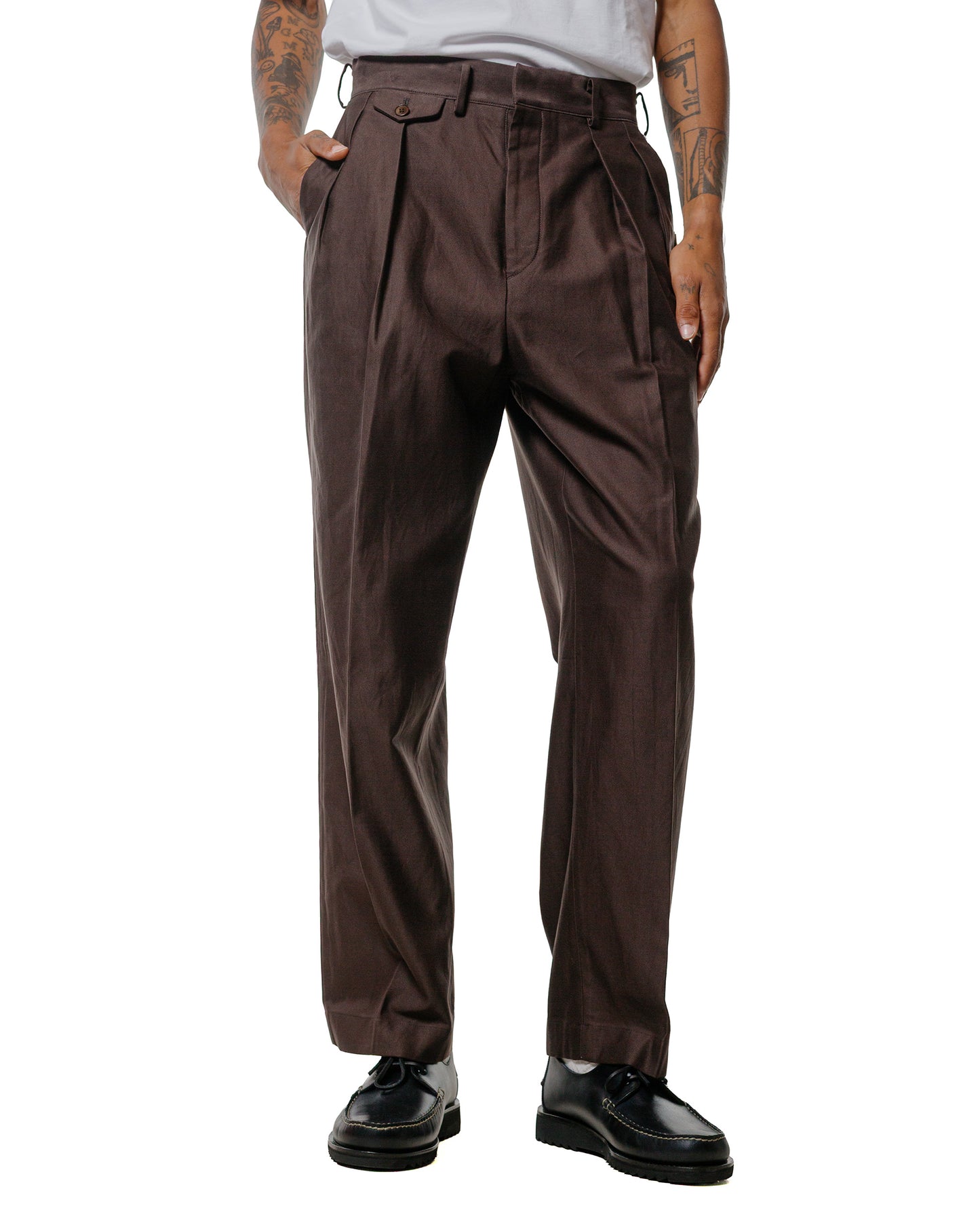 KAPTAIN SUNSHINE Belted Riviera Pants Brown