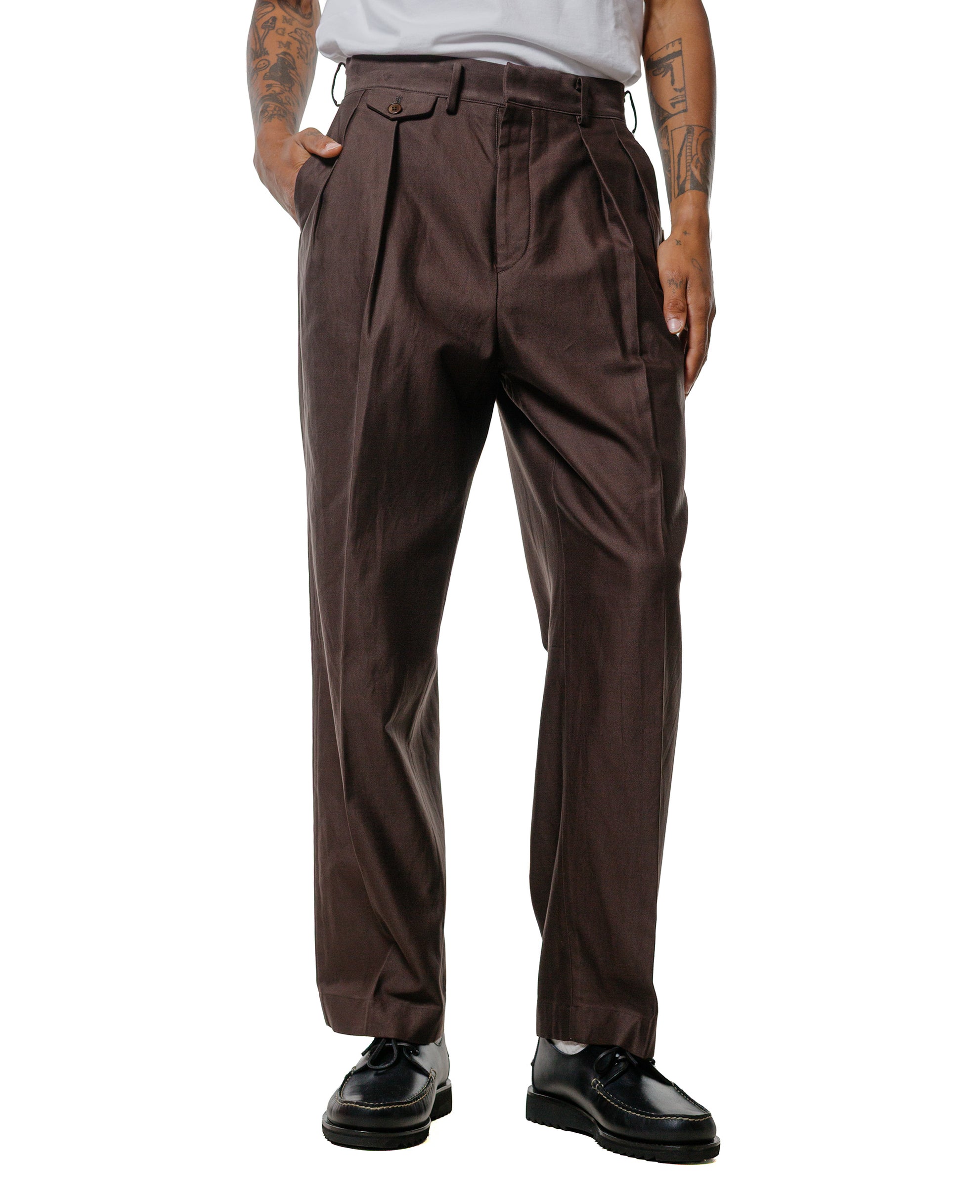 KAPTAIN SUNSHINE Belted Riviera Pants Brown