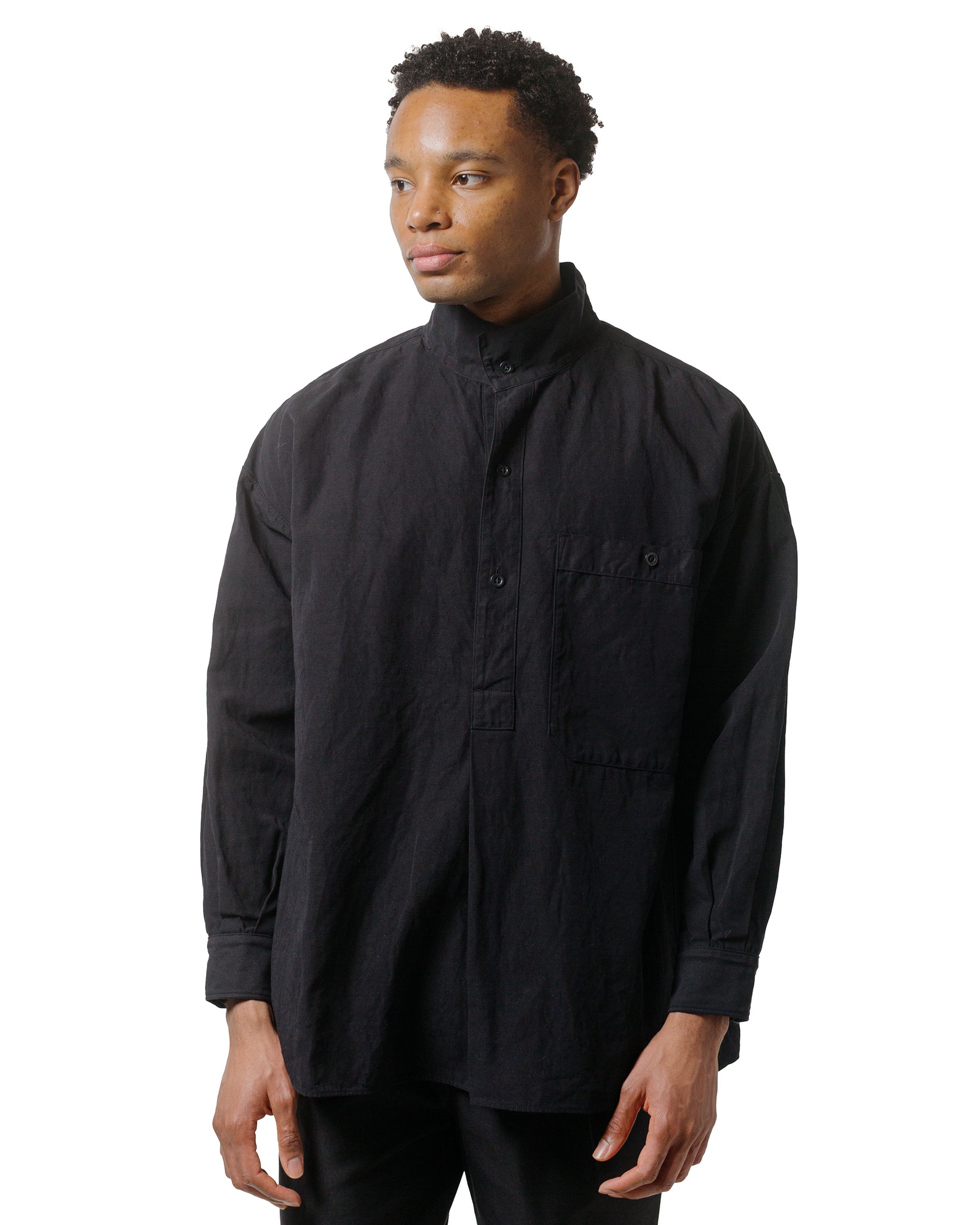 lost & found KAPTAIN SUNSHINE KAPTAIN SUNSHINE Standcollar Smock Ink Black