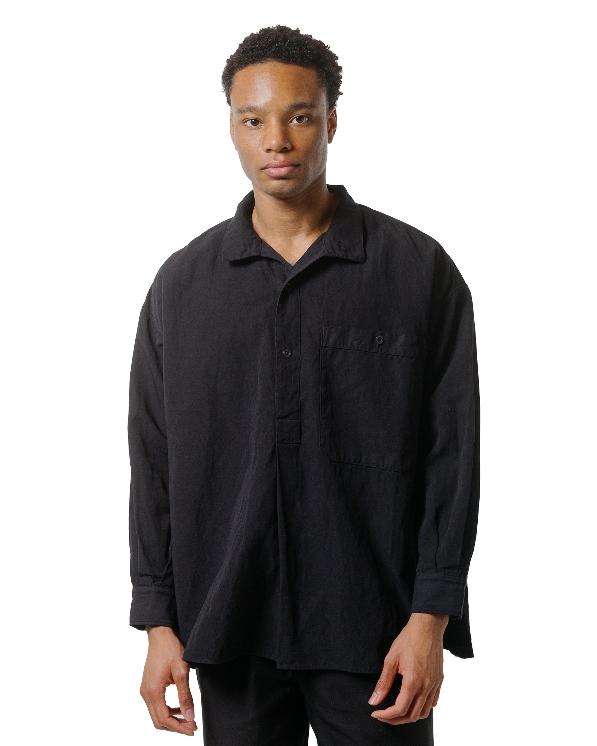 lost & found KAPTAIN SUNSHINE KAPTAIN SUNSHINE Standcollar Smock Ink Black