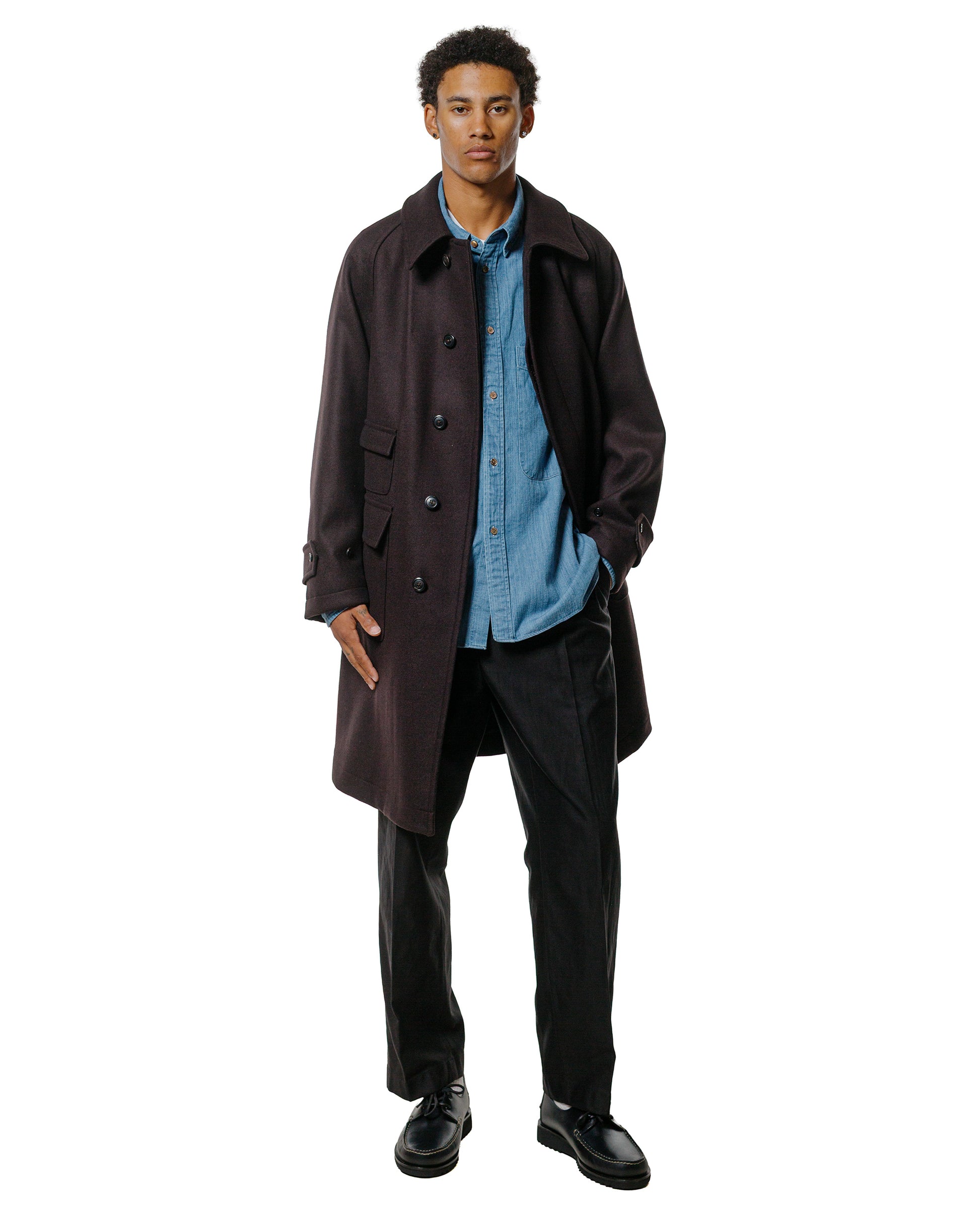 KAPTAIN SUNSHINE Traveller Coat Top Brown