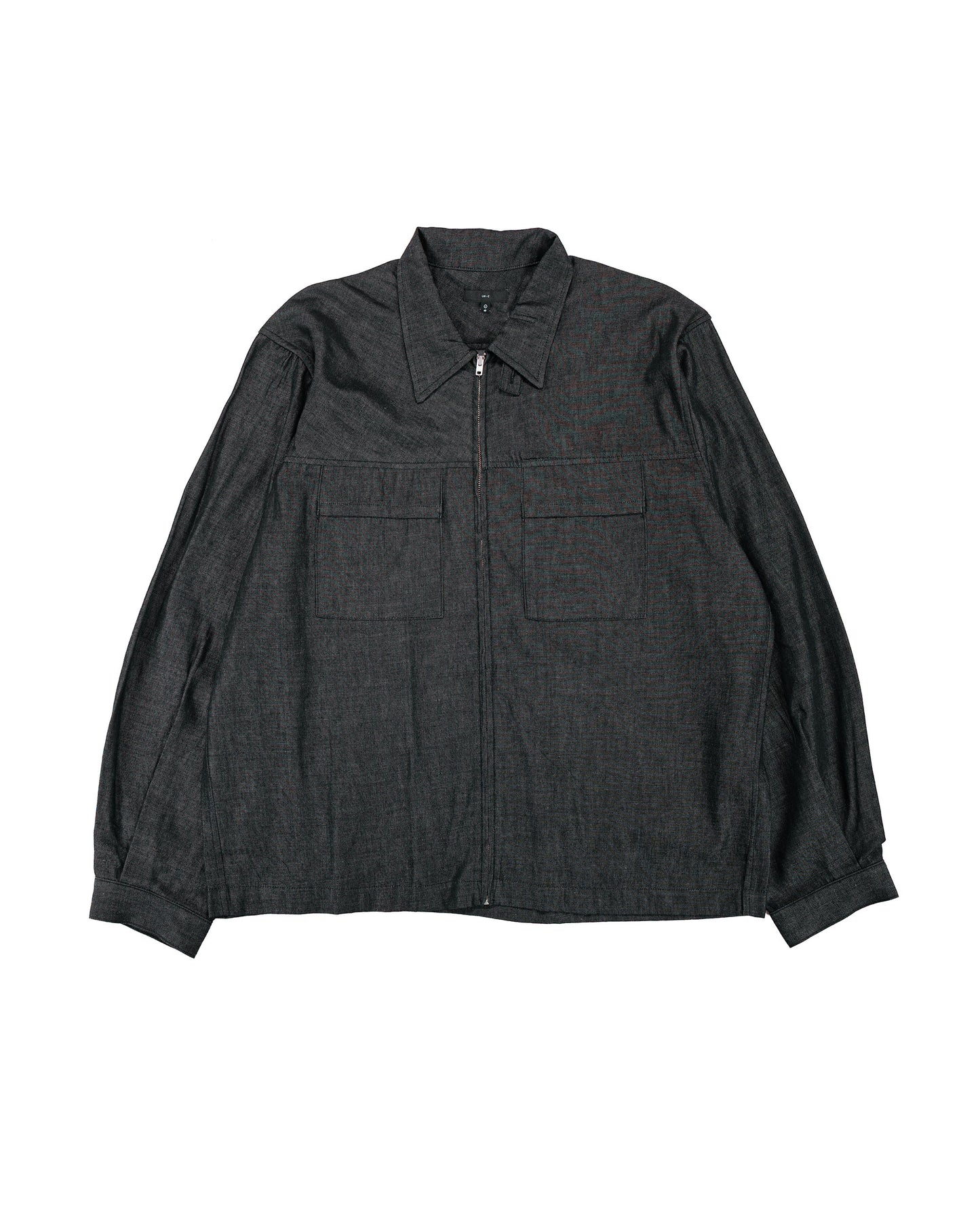 lost & found Lady White Co. Lady White Co. Joliet Zip Shirt Black Chambray