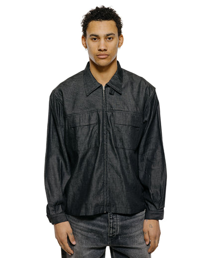 lost & found Lady White Co. Lady White Co. Joliet Zip Shirt Black Chambray