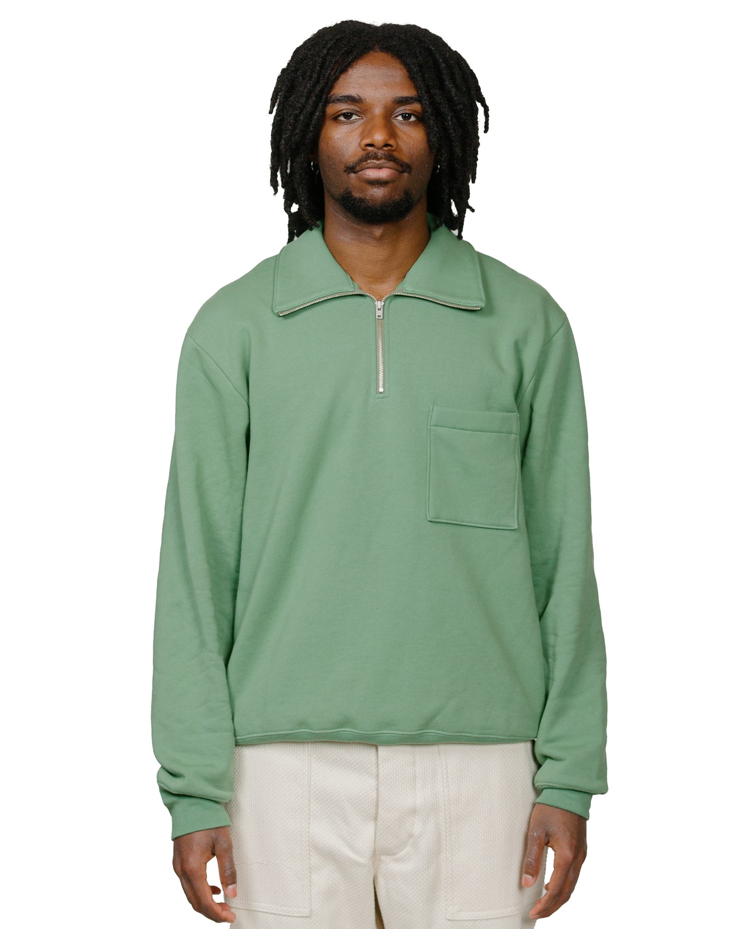 lost & found Lady White Co. Lady White Co. Lost & Found Quarter Zip Sweatshirt Faded Green