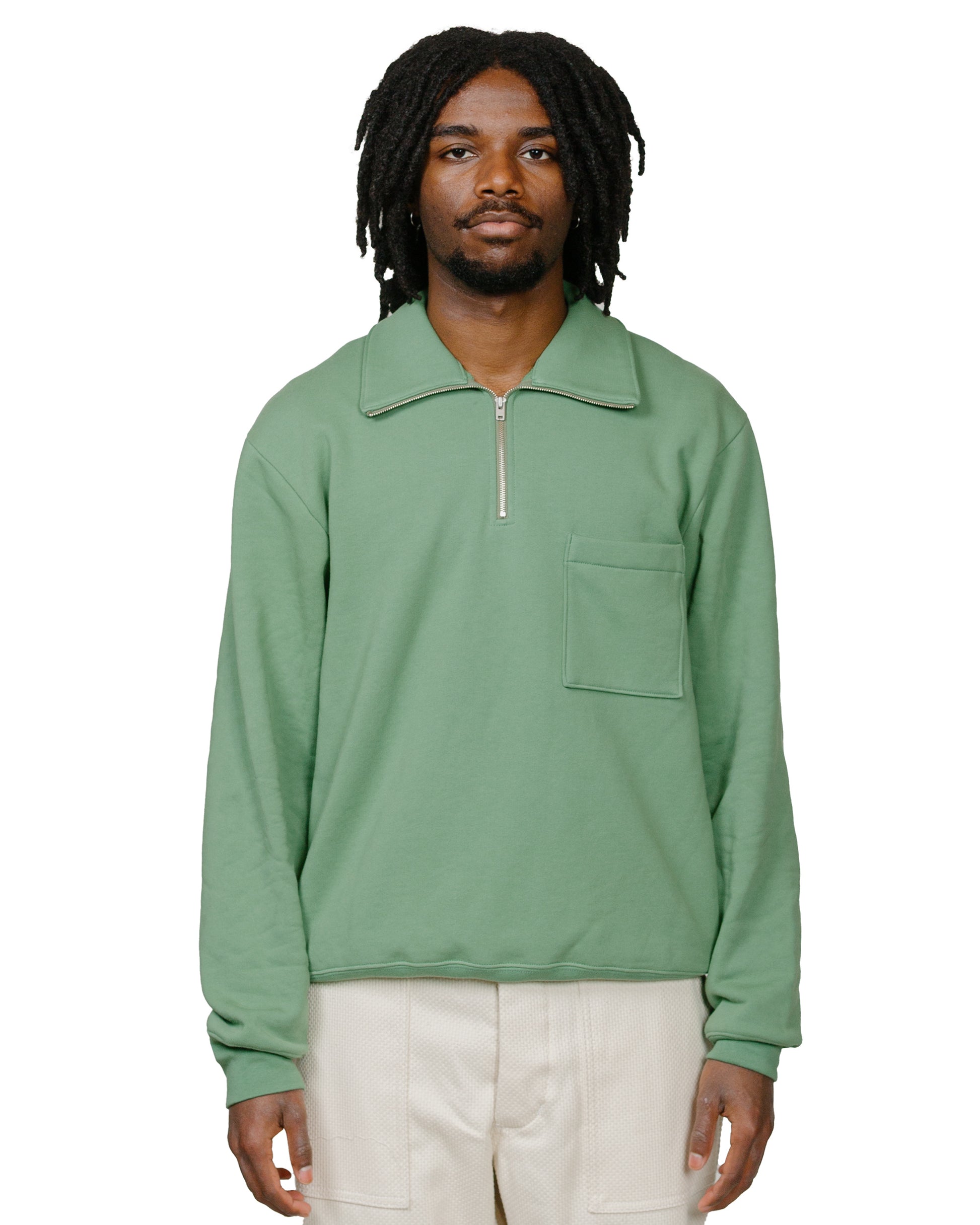 lost & found Lady White Co. Lady White Co. Lost & Found Quarter Zip Sweatshirt Faded Green