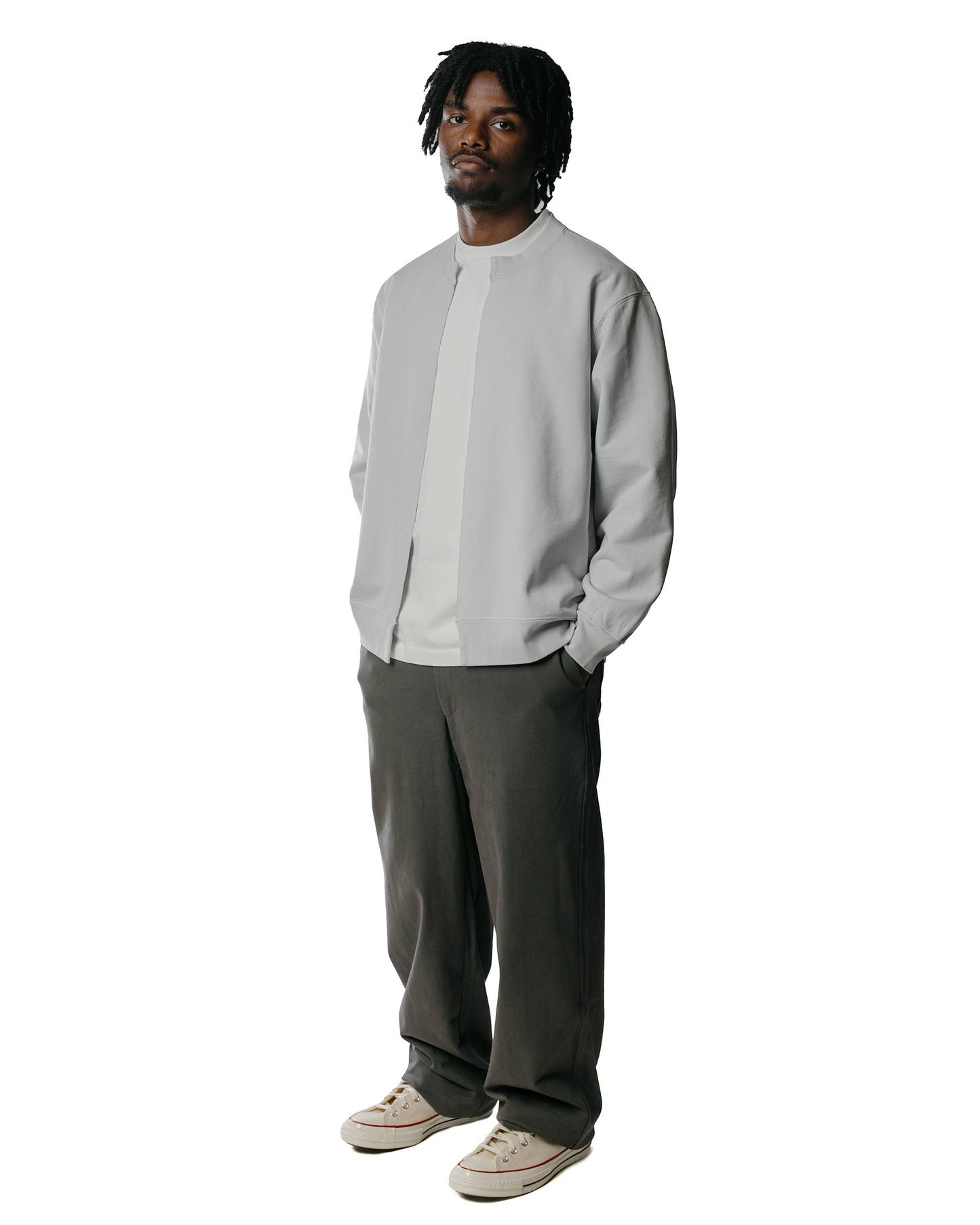 lost & found Lady White Co. Lady White Co. Split Crew Cardigan Glacier