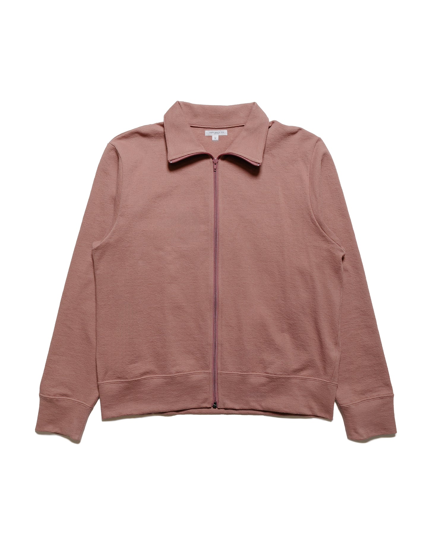 lost & found Lady White Co. Lady White Co. Textured Full Zip Deep Mauve